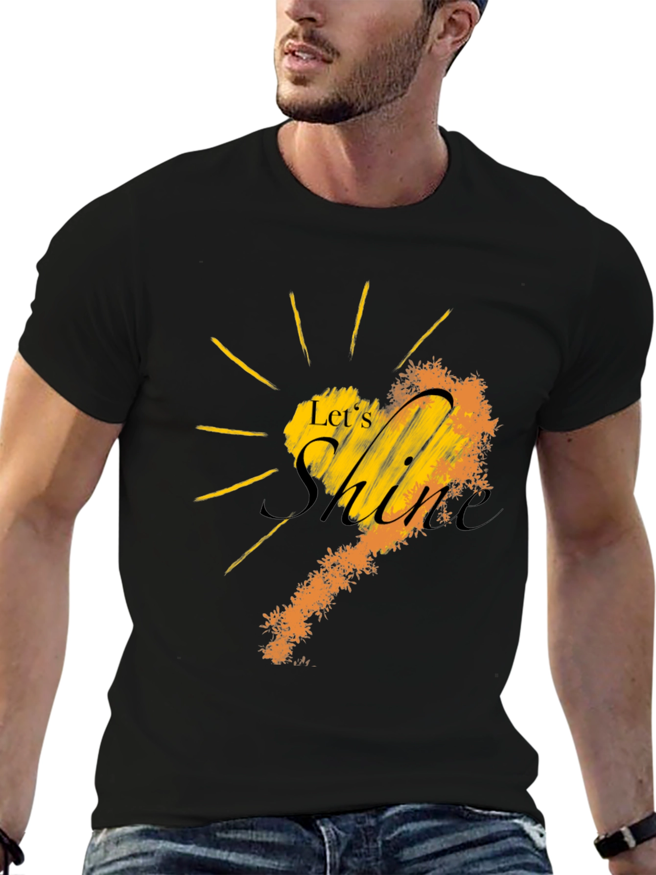 Lets Shine Black Graphic Tee