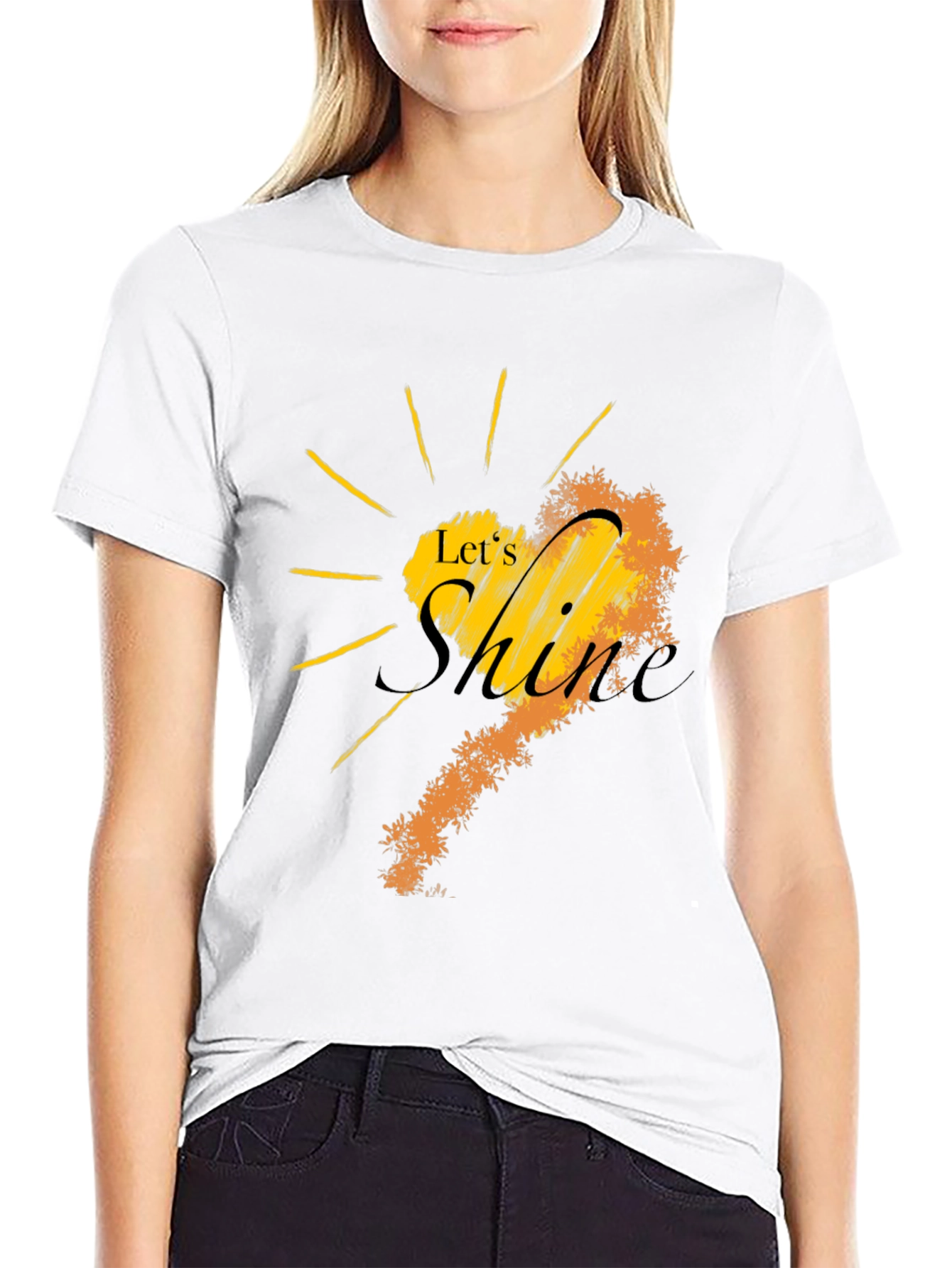 Lets Shine Black Graphic Tee