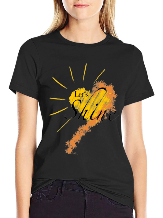 Lets Shine Black Graphic Tee