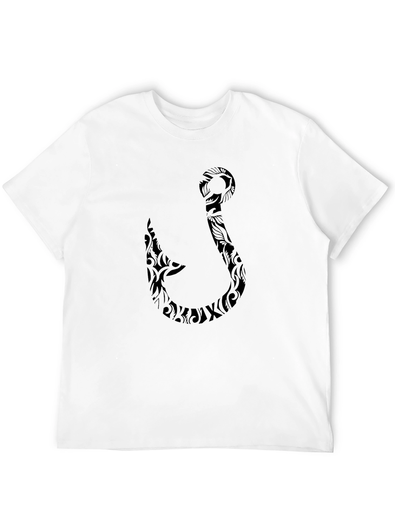 Tribal Hook Graphic Black T-Shirt