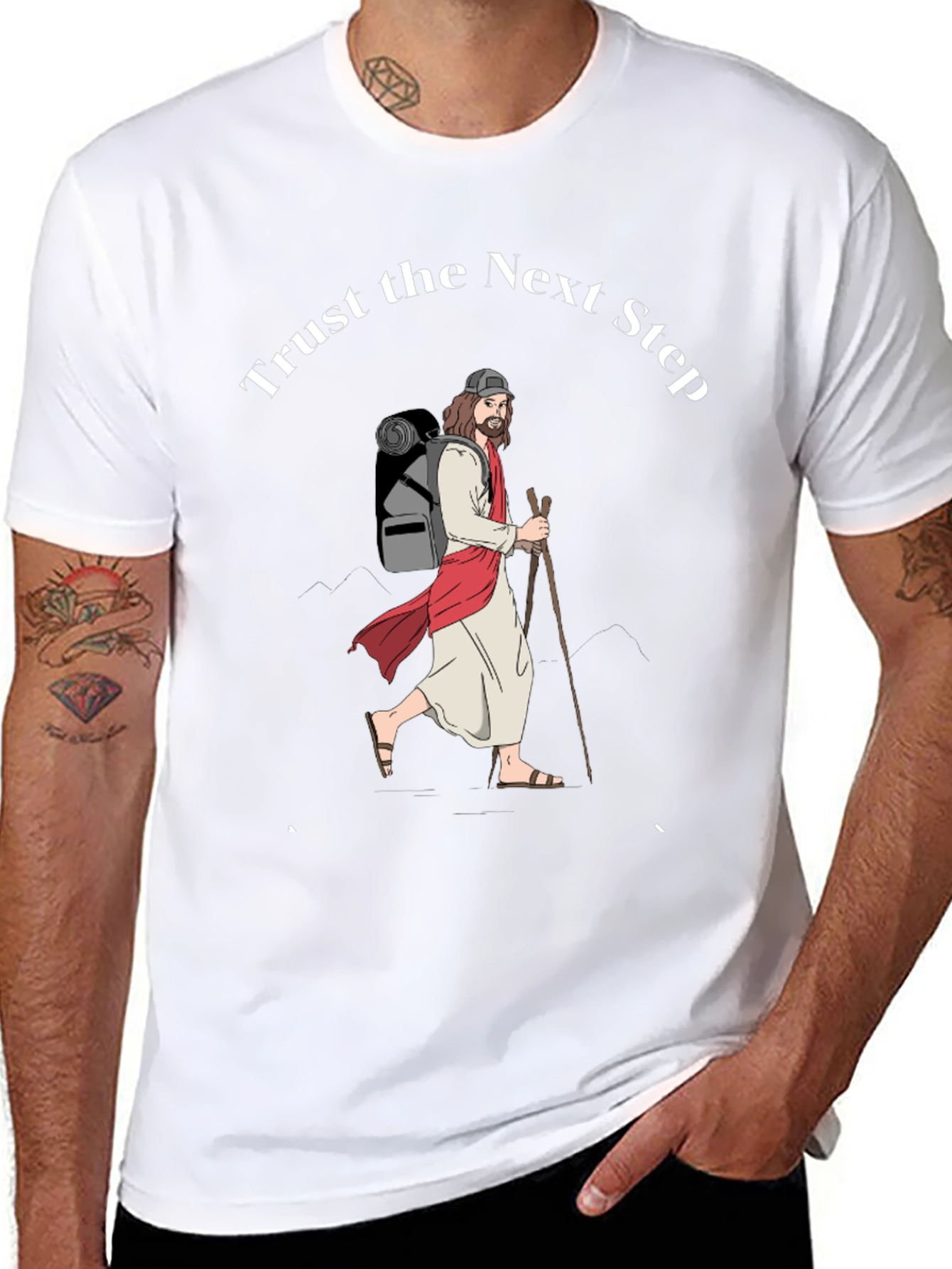 Trust the Next Step Graphic Tee - Black