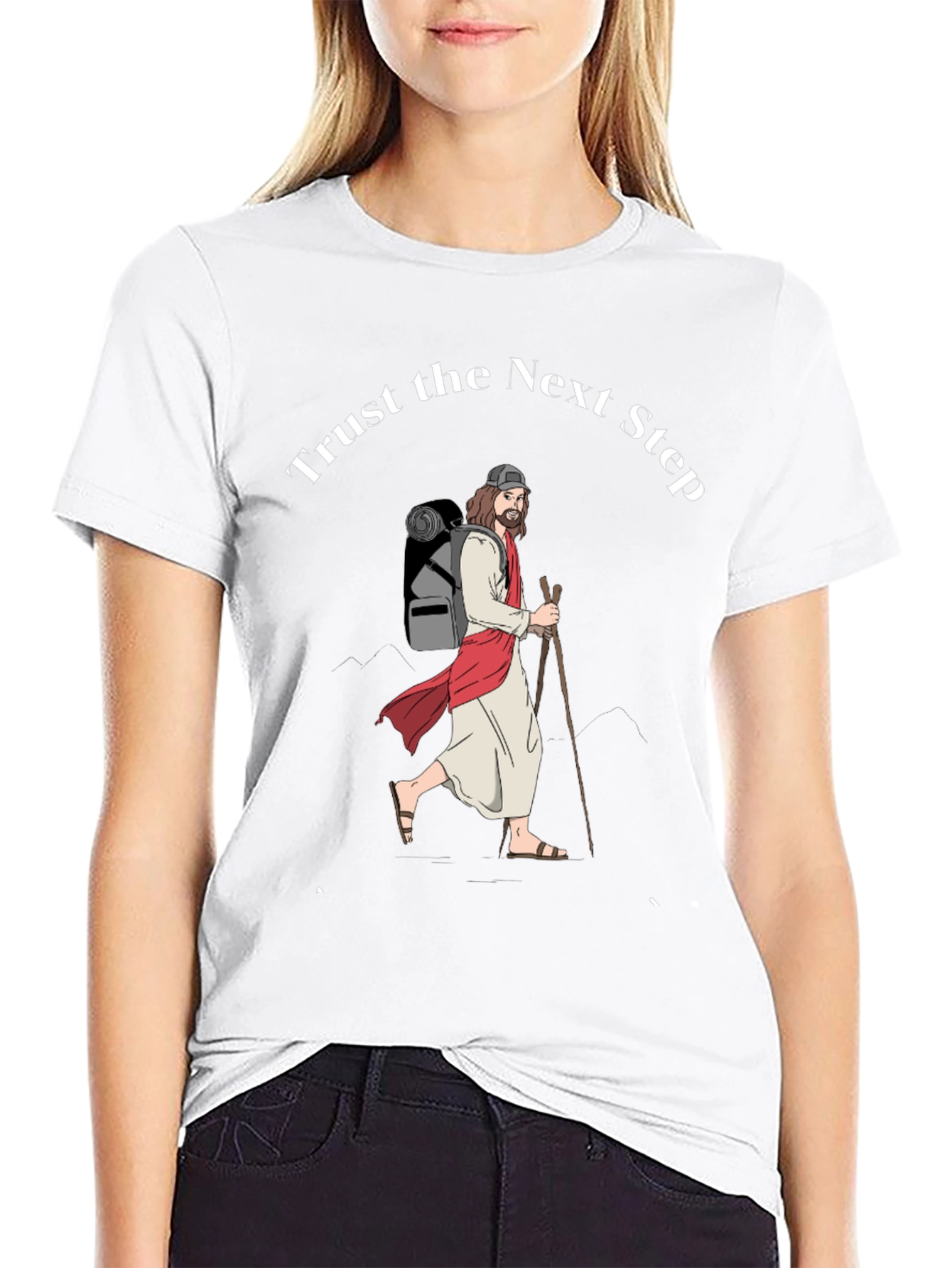 Trust the Next Step Graphic Tee - Black