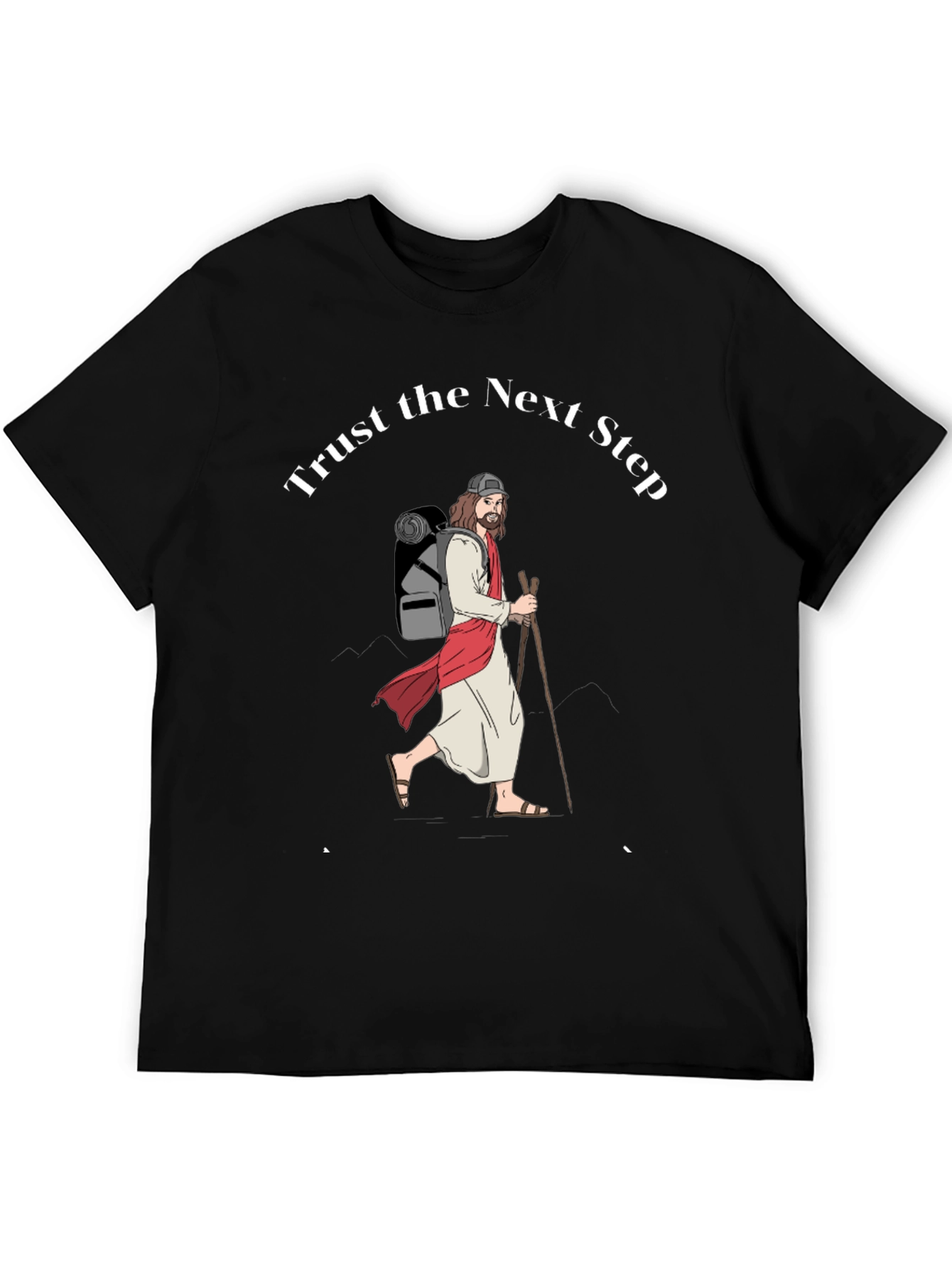 Trust the Next Step Graphic Tee - Black