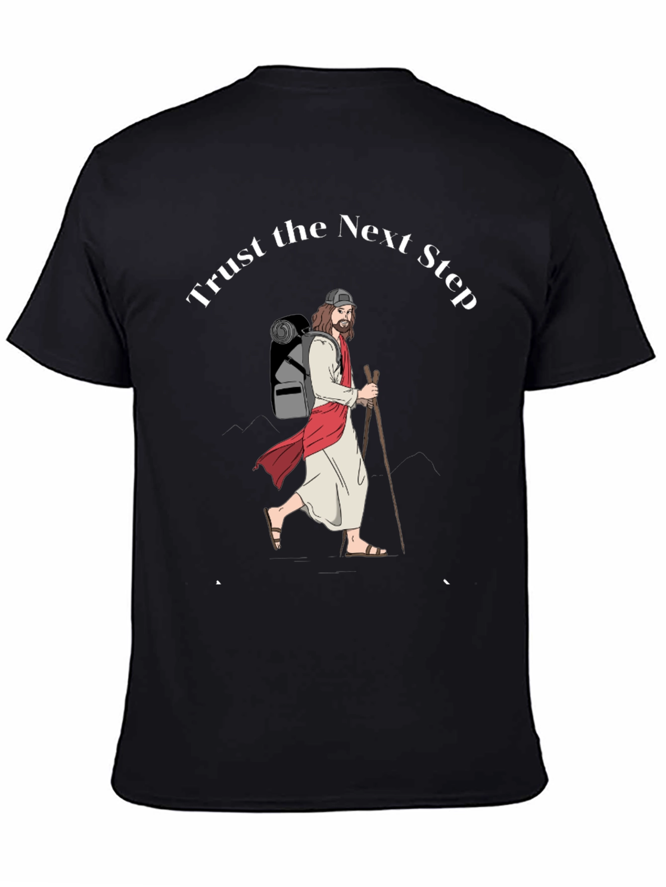 Trust the Next Step Graphic Tee - Black