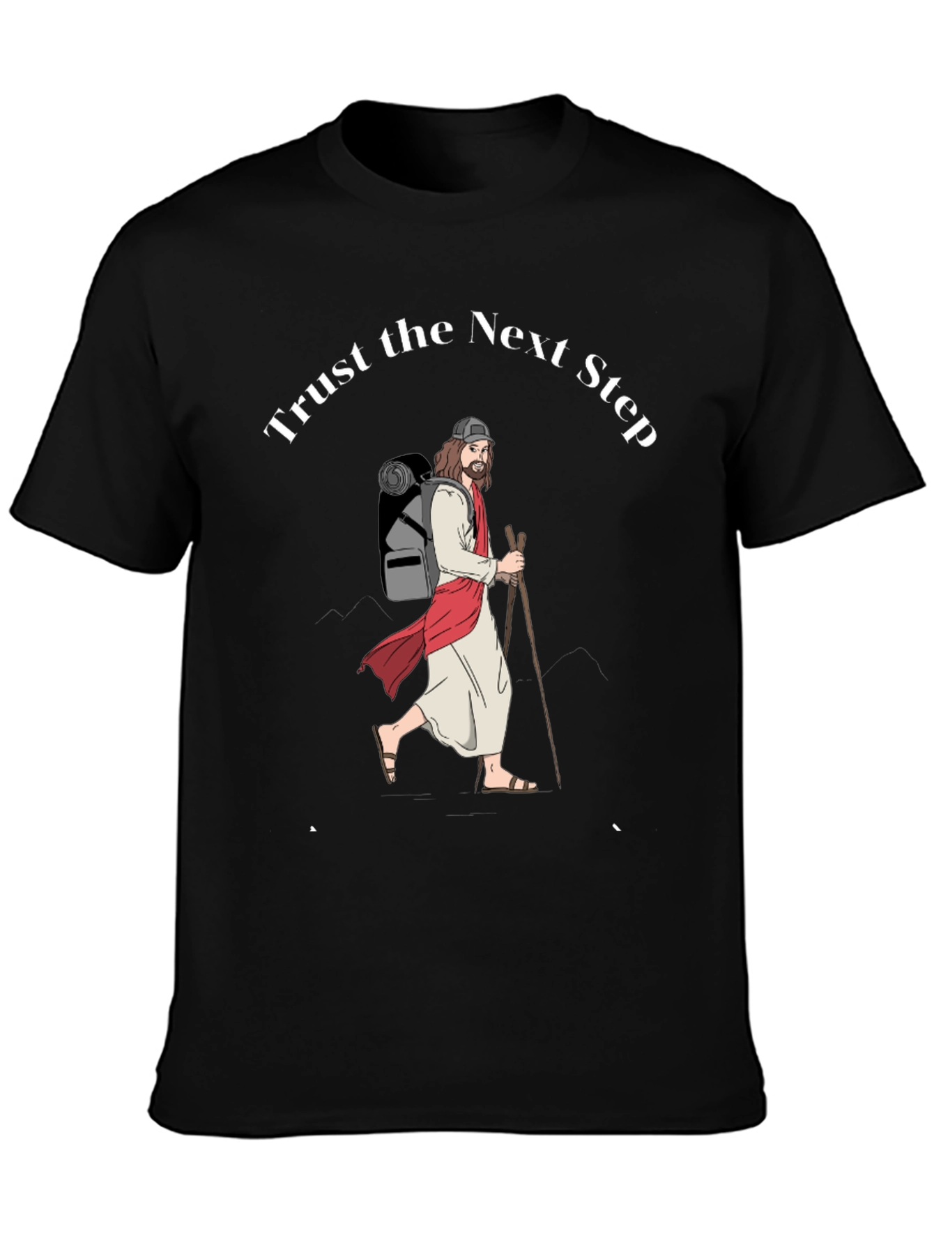 Trust the Next Step Graphic Tee - Black
