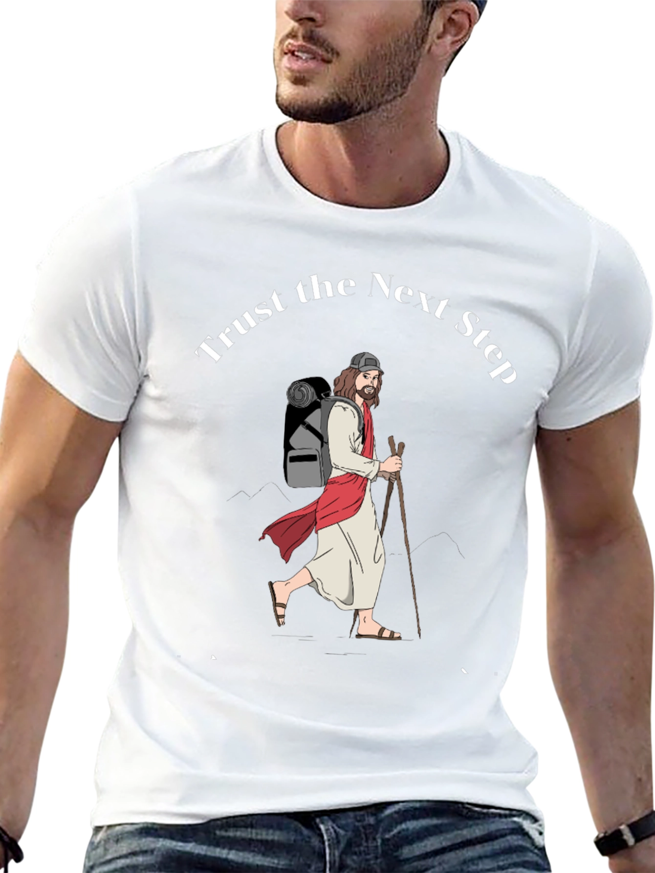Trust the Next Step Graphic Tee - Black