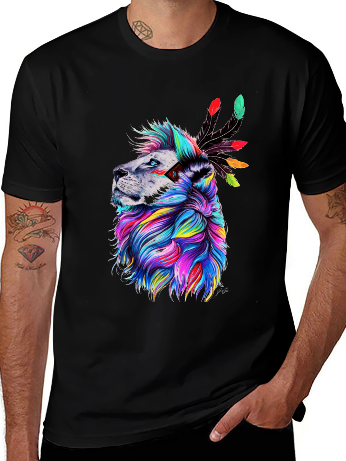 Colorful Lion Graphic Tee