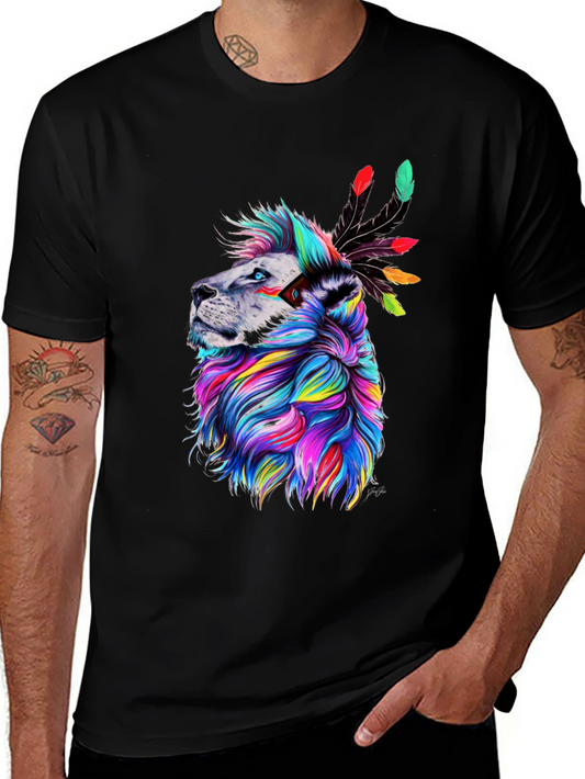 Colorful Lion Graphic Tee