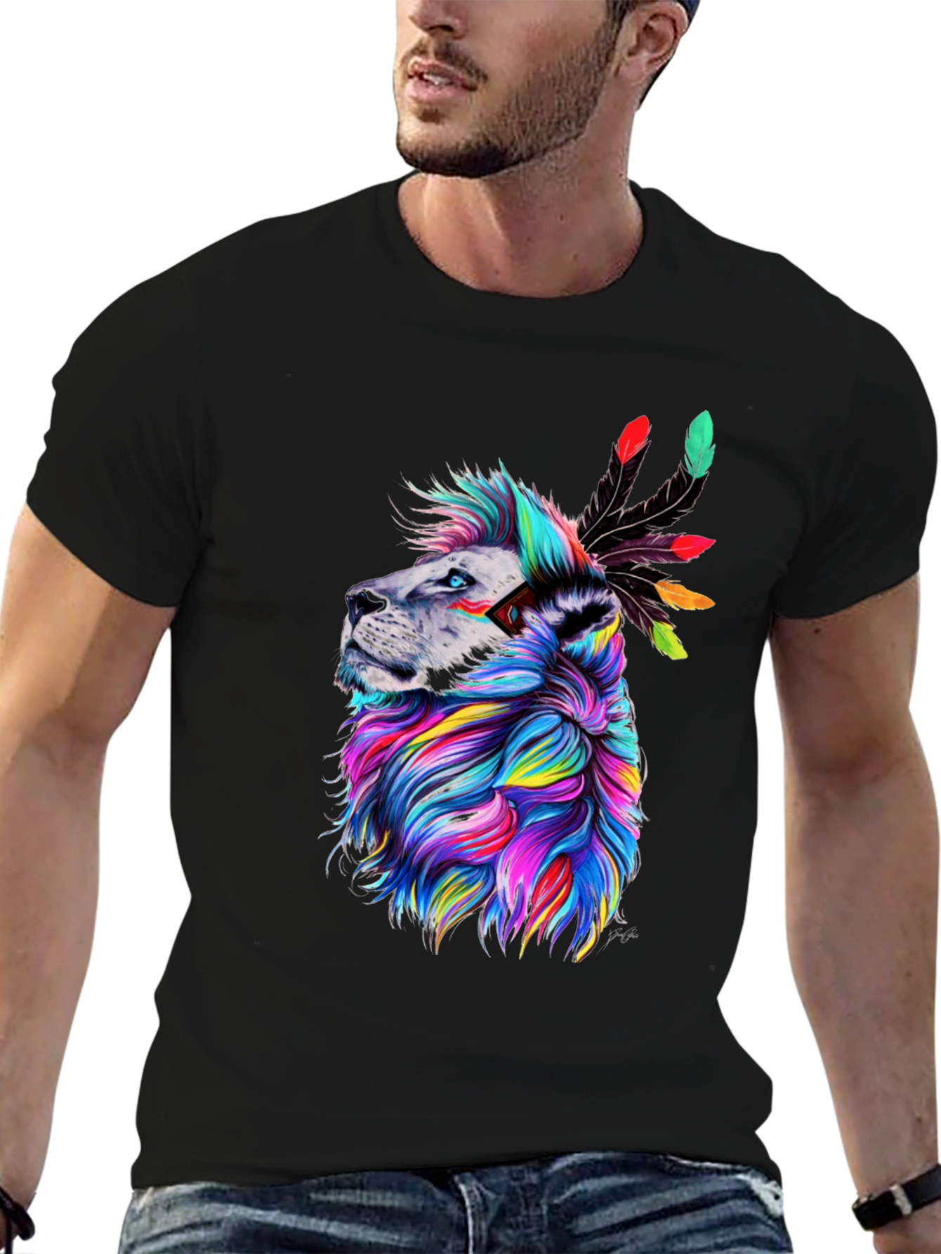 Colorful Lion Graphic Tee