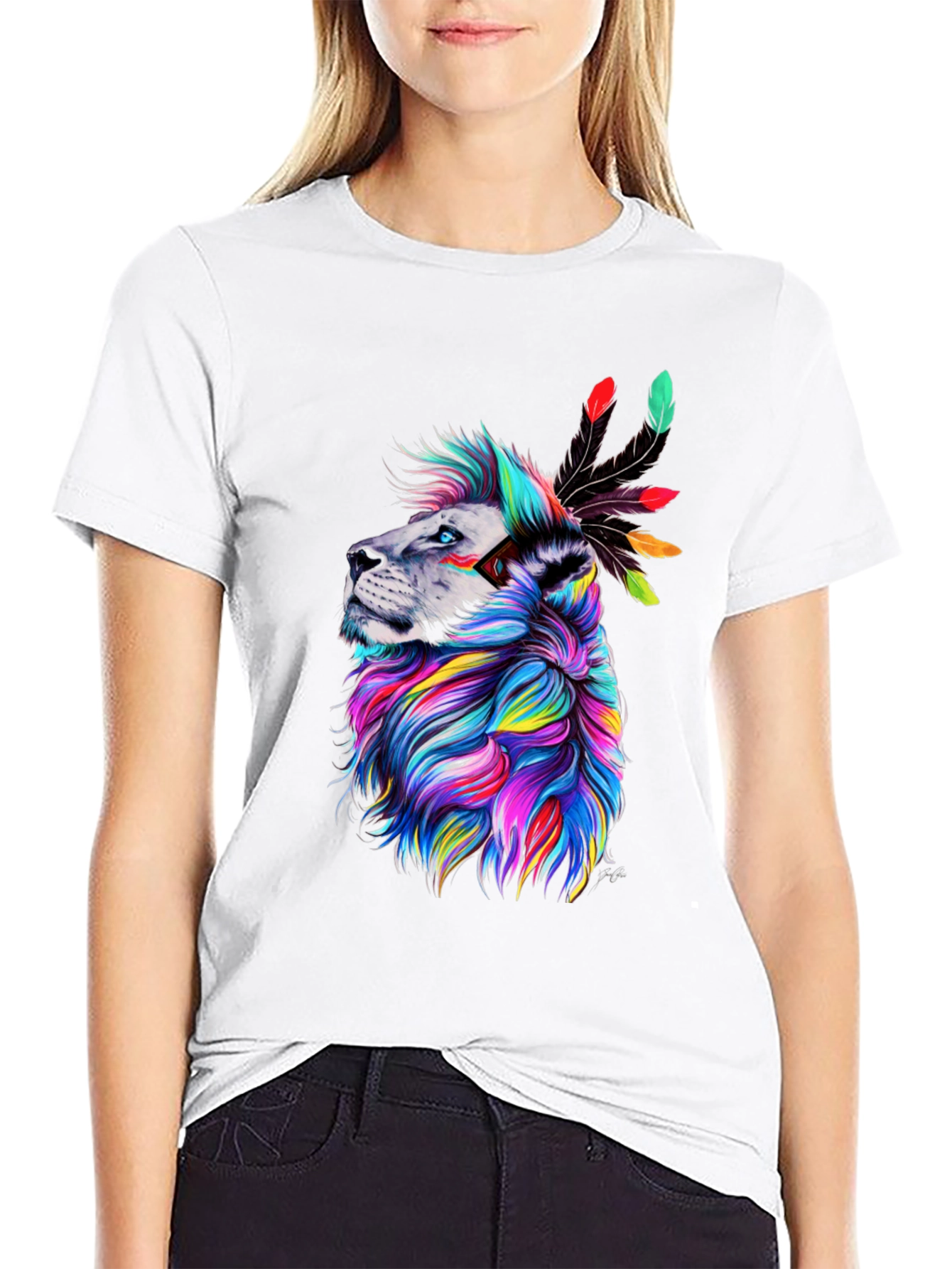 Colorful Lion Graphic Tee