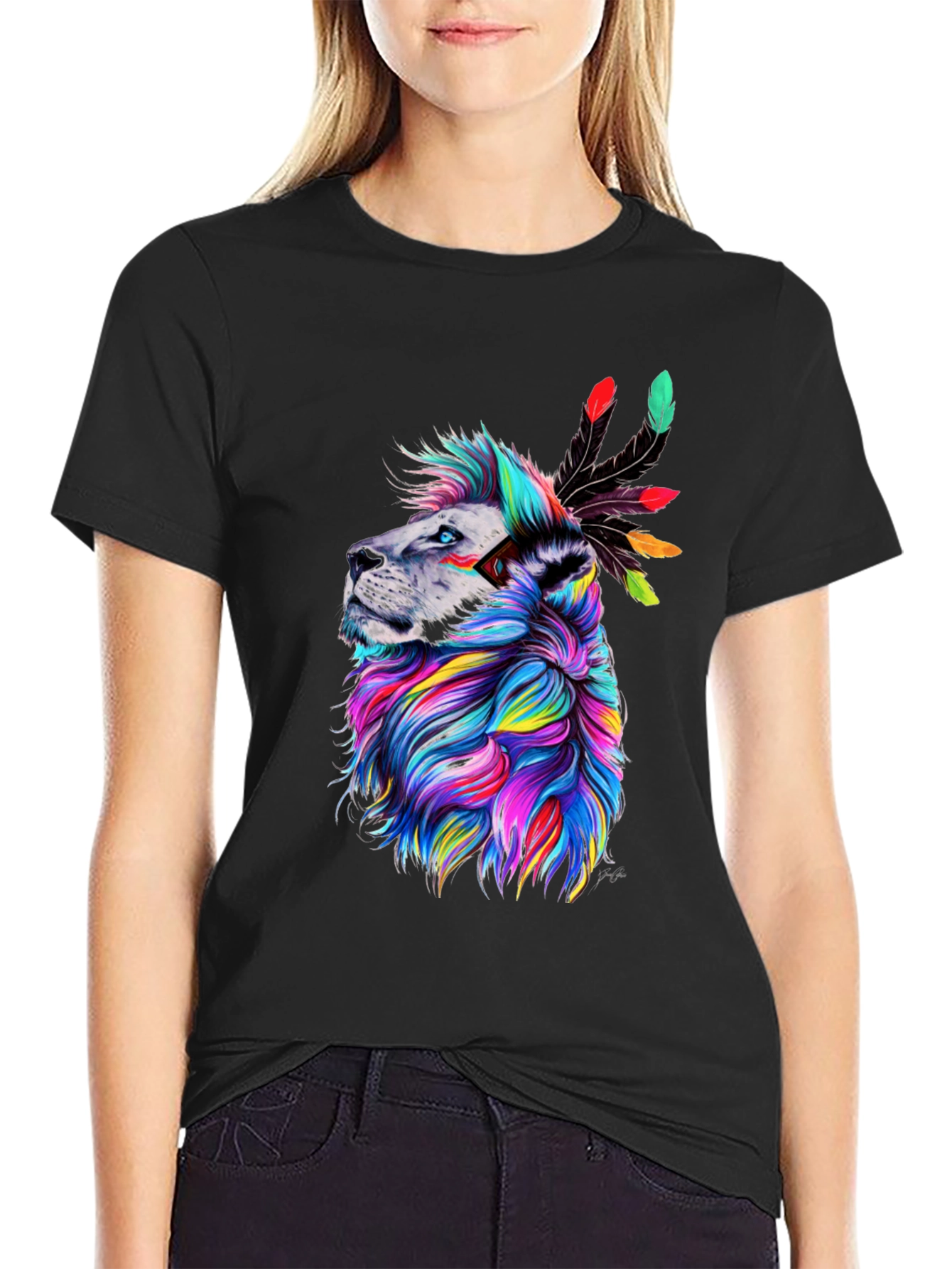 Colorful Lion Graphic Tee