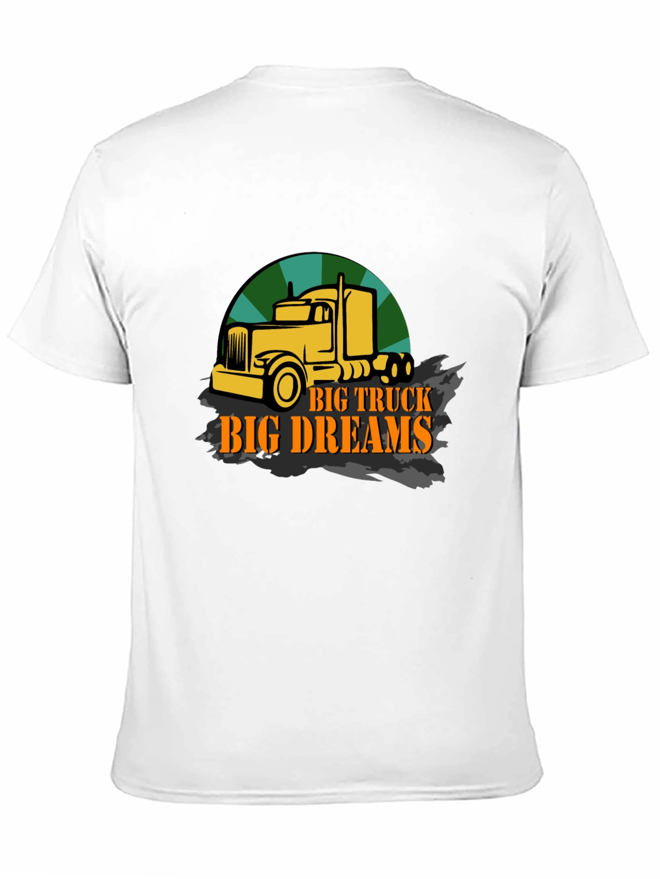 Big Truck Big Dreams Black Graphic T-Shirt