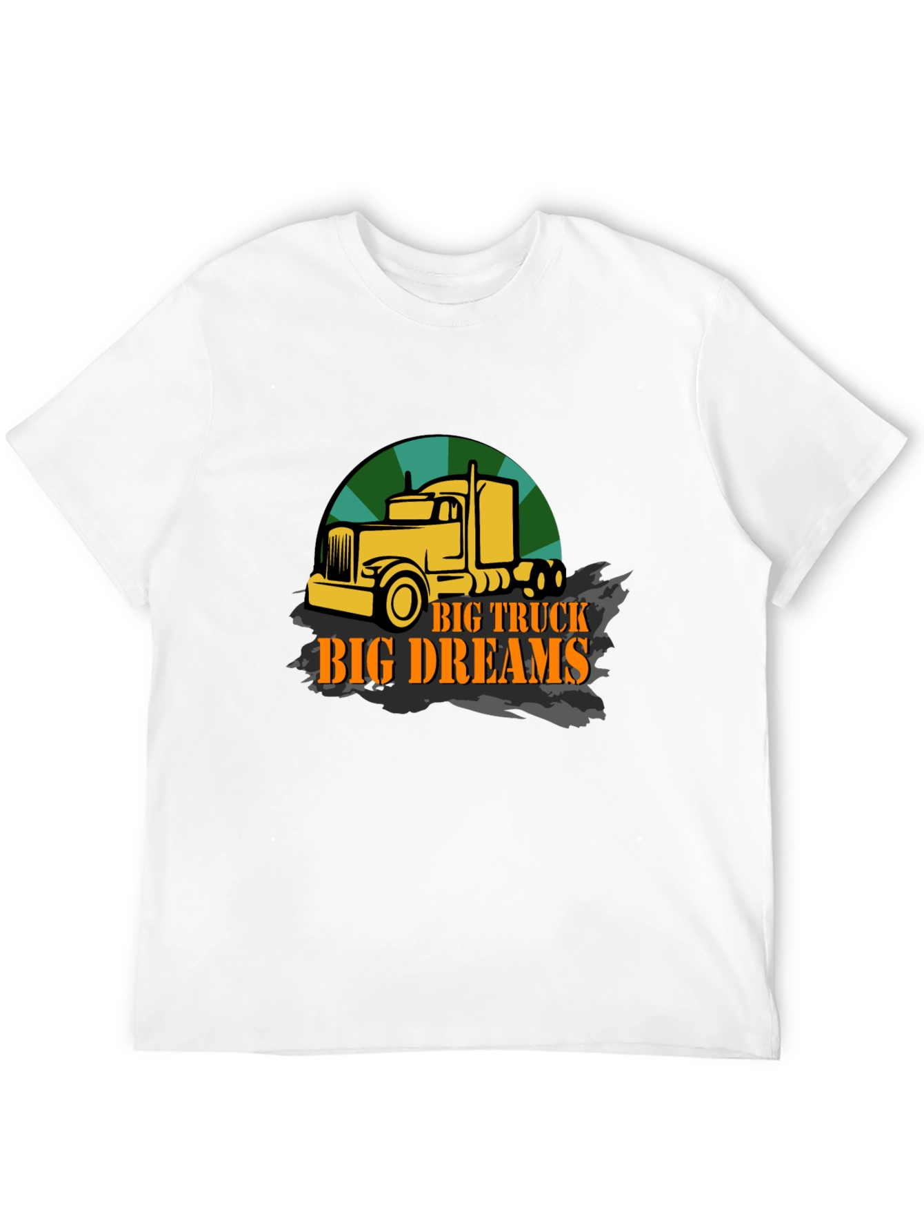Big Truck Big Dreams Black Graphic T-Shirt