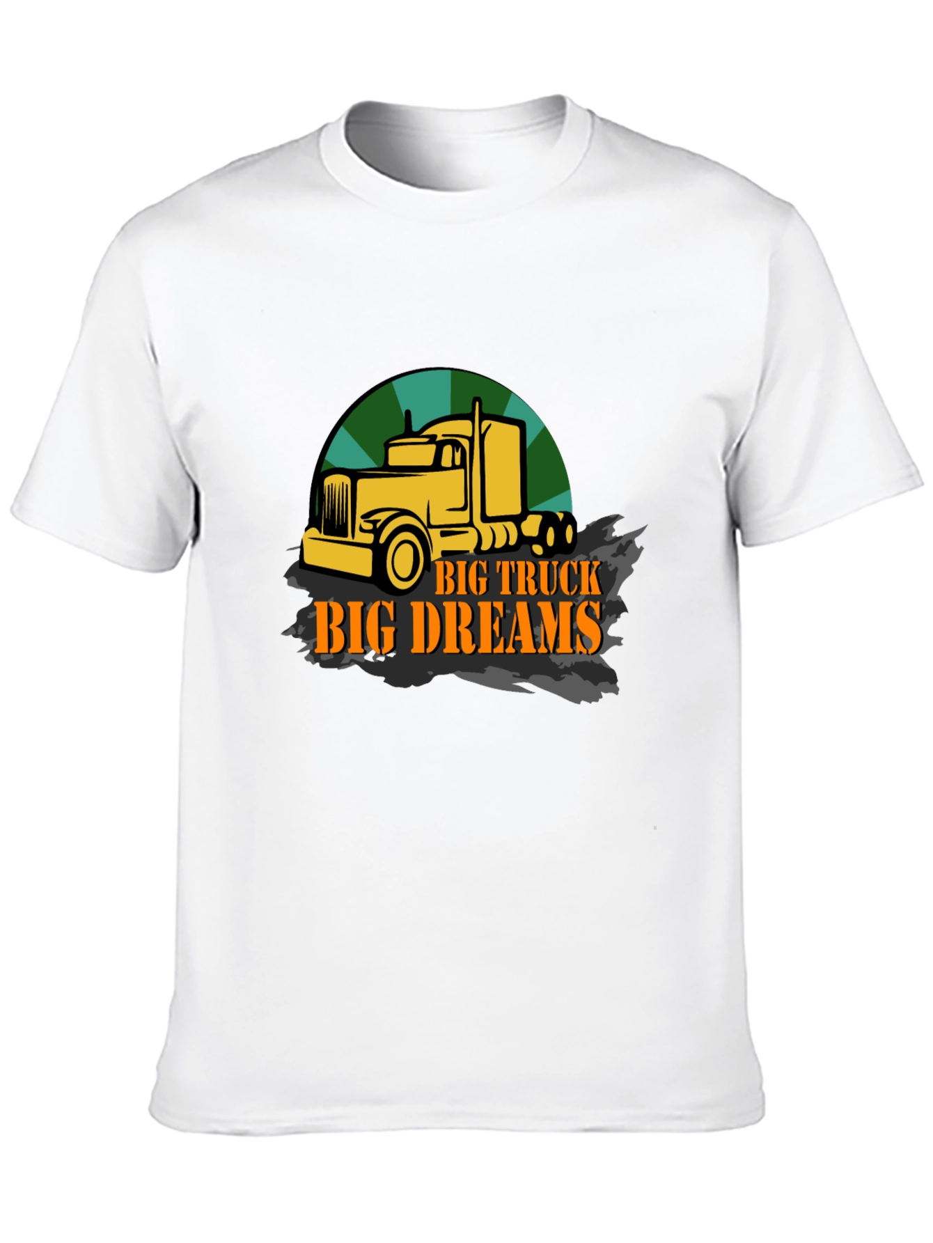 Big Truck Big Dreams Black Graphic T-Shirt
