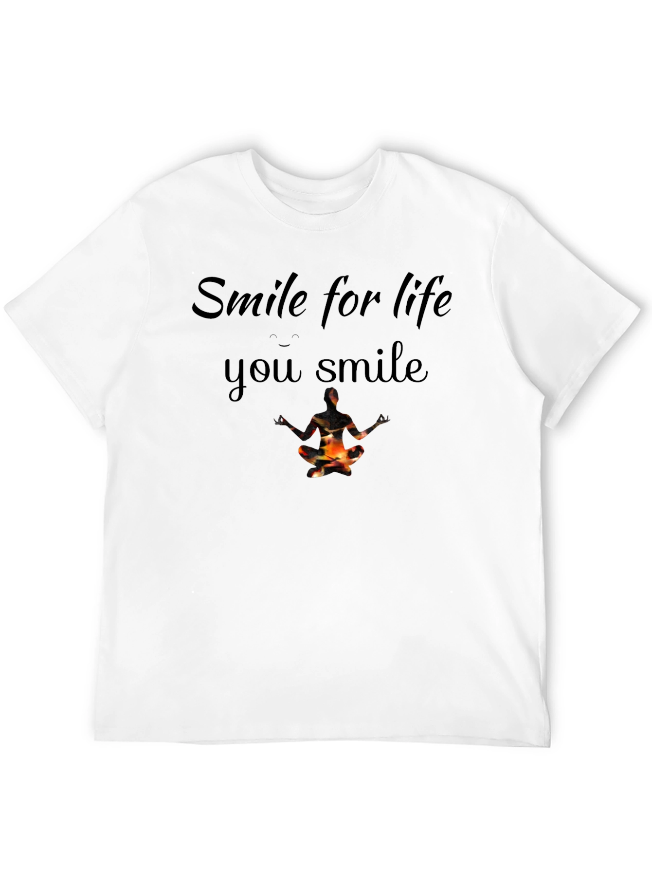 Smile for Life Graphic Black T-Shirt