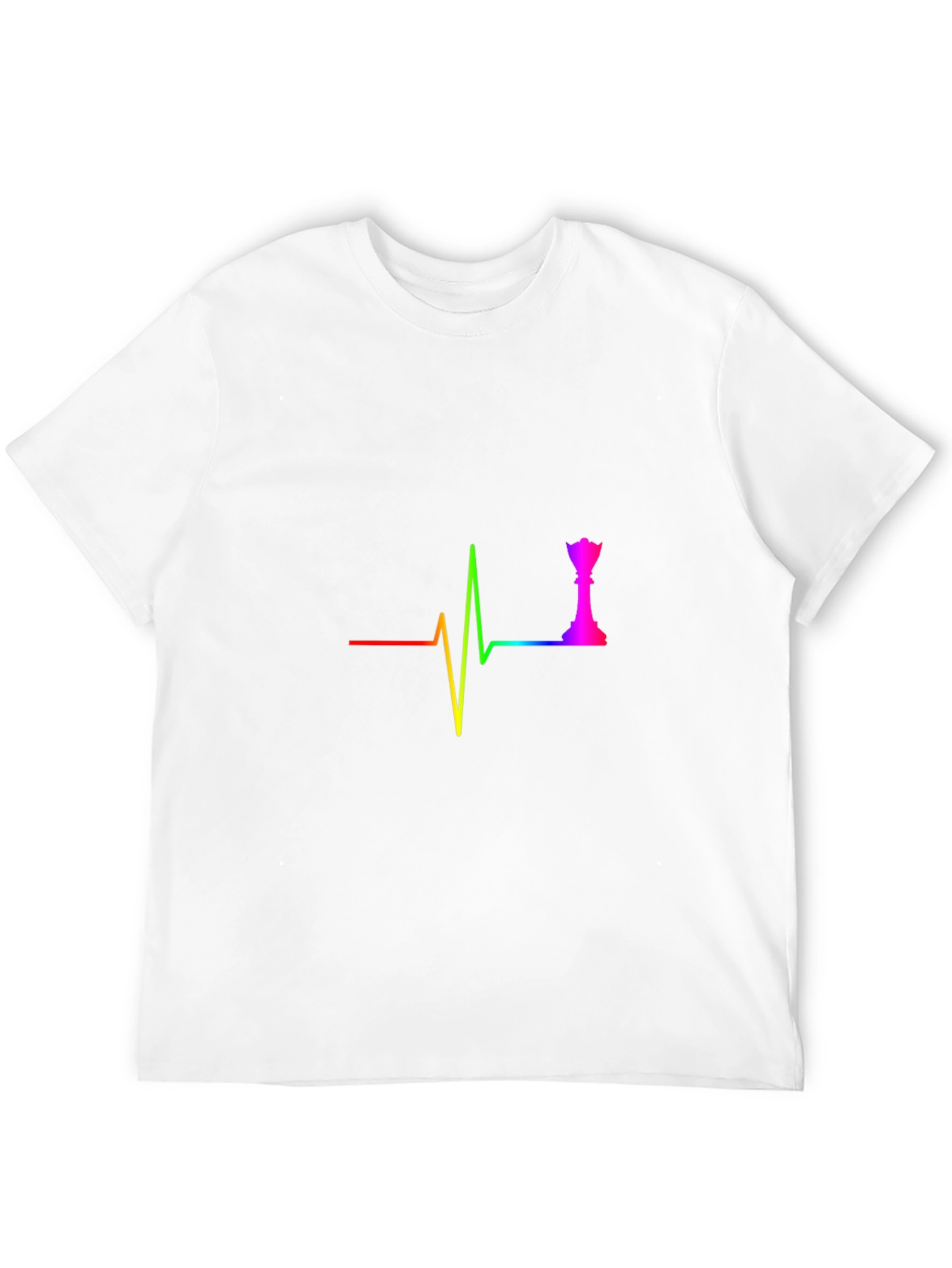 Rainbow Chess Queen Heartbeat T-Shirt