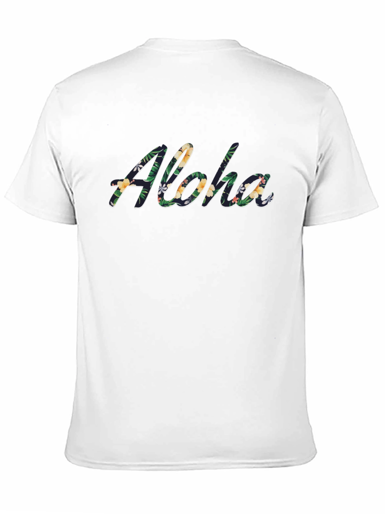 Tropical Aloha Black T-Shirt