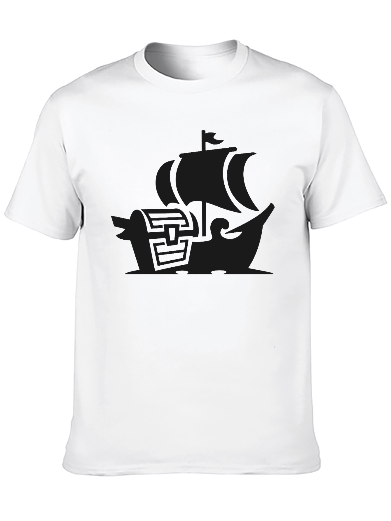 Black Ship Graphic Mens T-Shirt