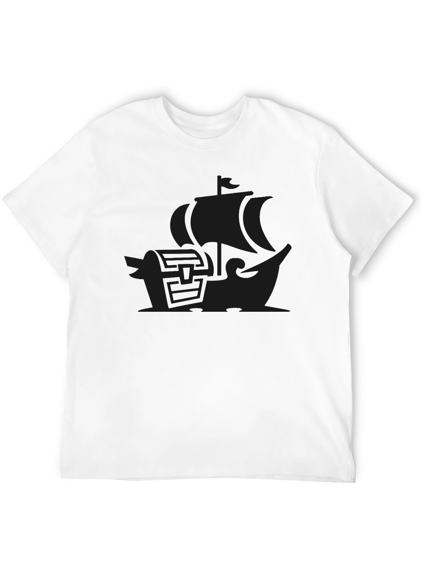 Black Ship Graphic Mens T-Shirt