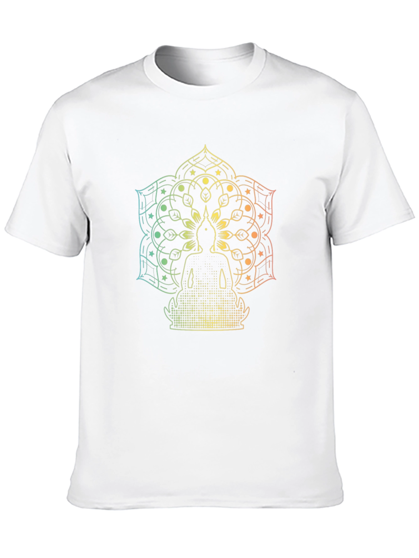 Buddha Mandala Graphic Black T-Shirt