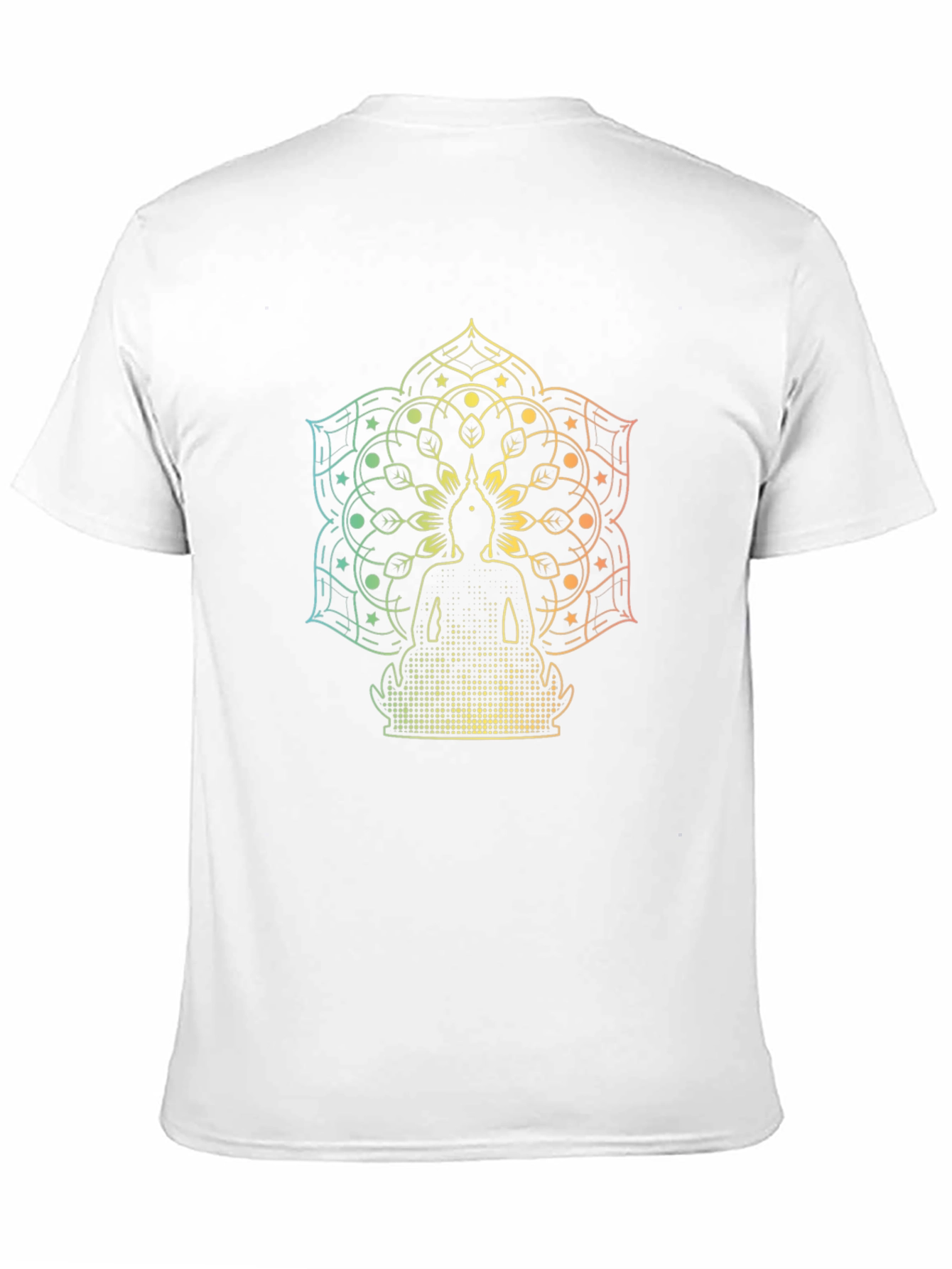 Buddha Mandala Graphic Black T-Shirt