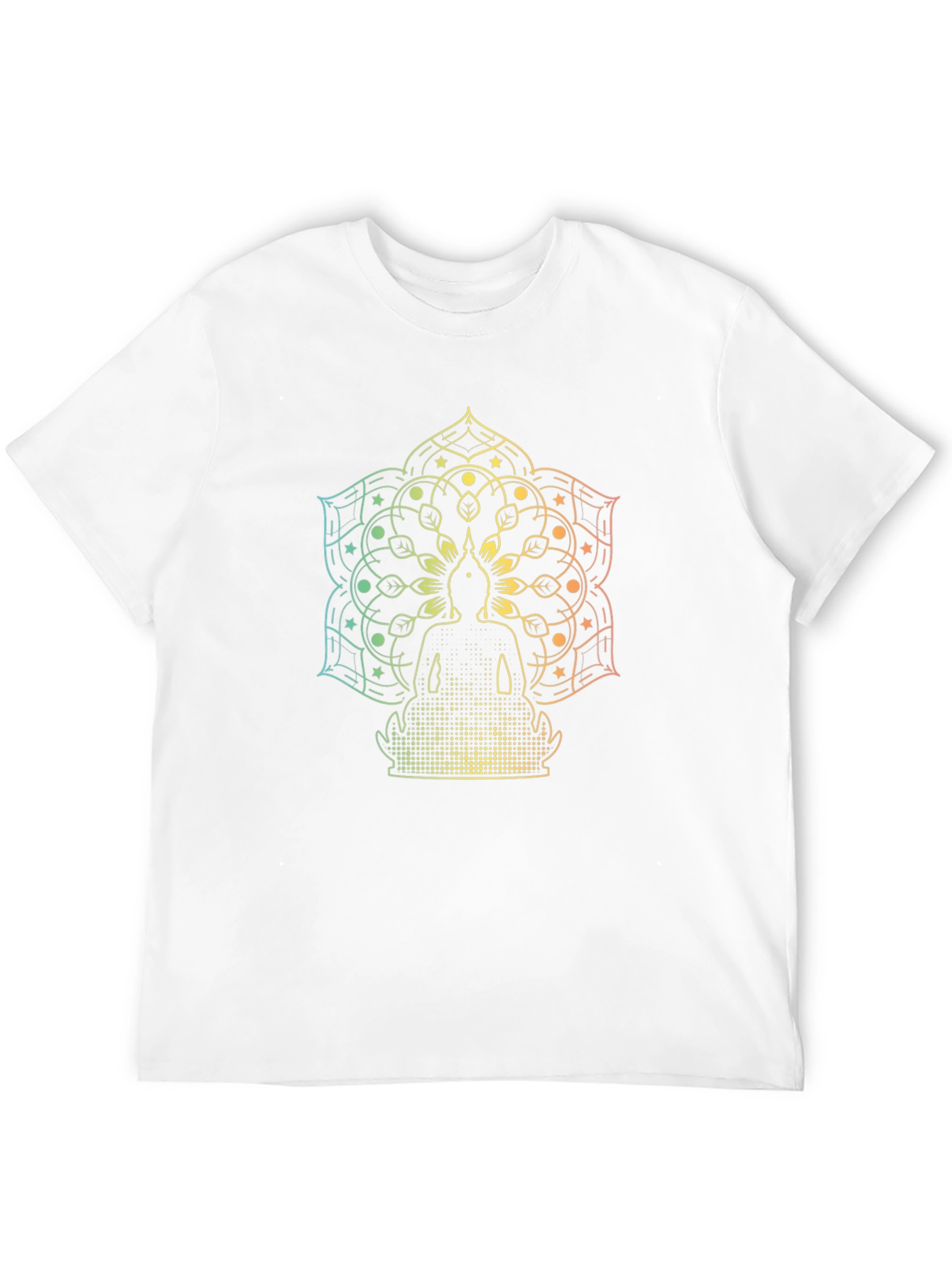 Buddha Mandala Graphic Black T-Shirt