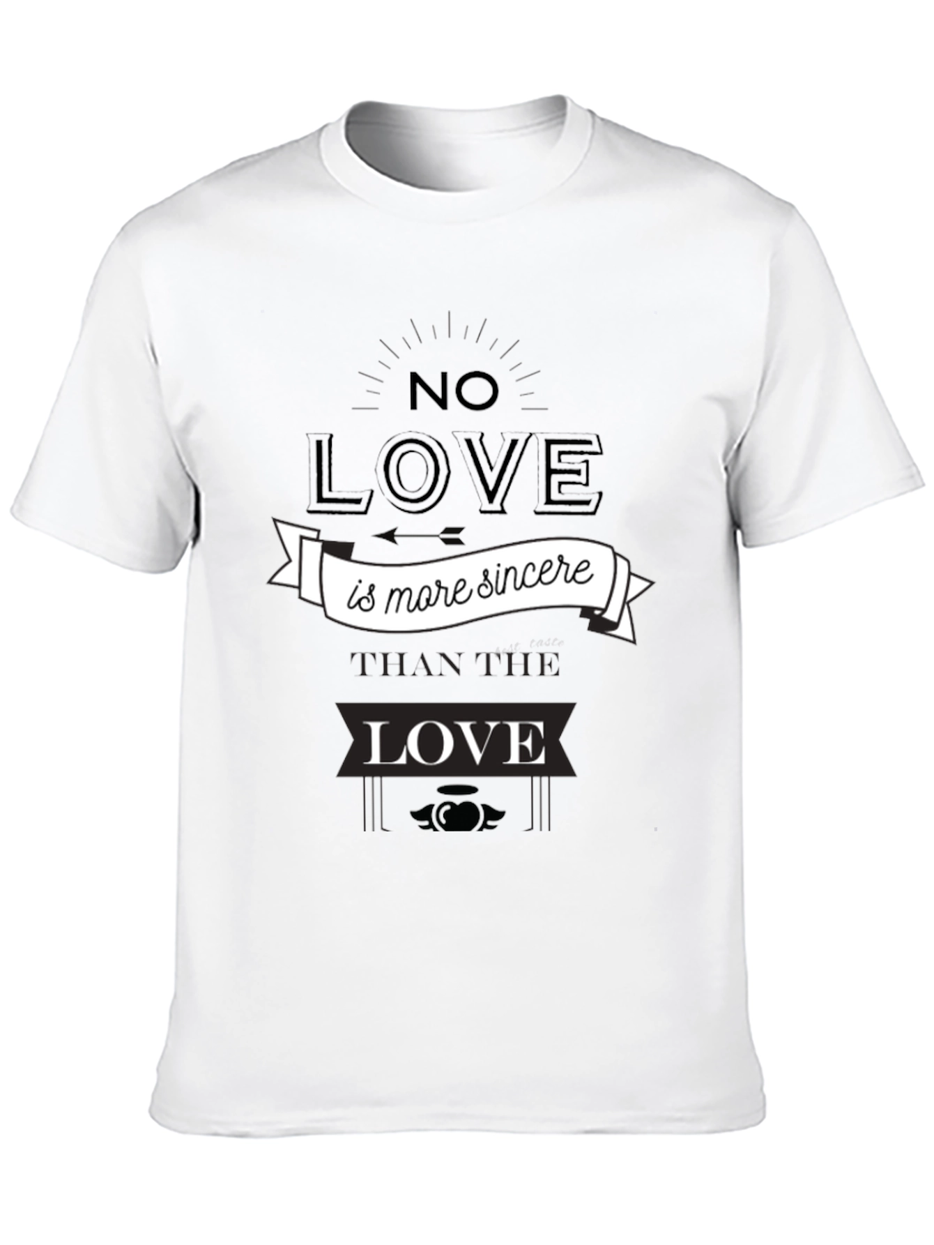 Sincere Love Graphic Tee - Black Cotton T-Shirt