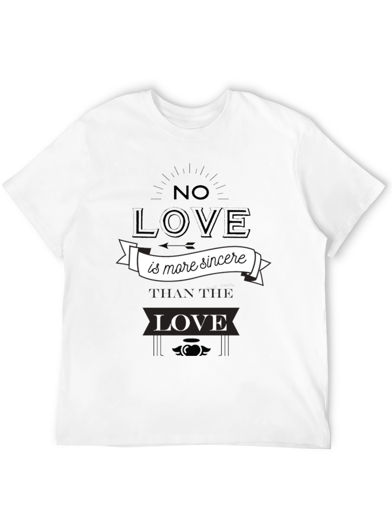 Sincere Love Graphic Tee - Black Cotton T-Shirt