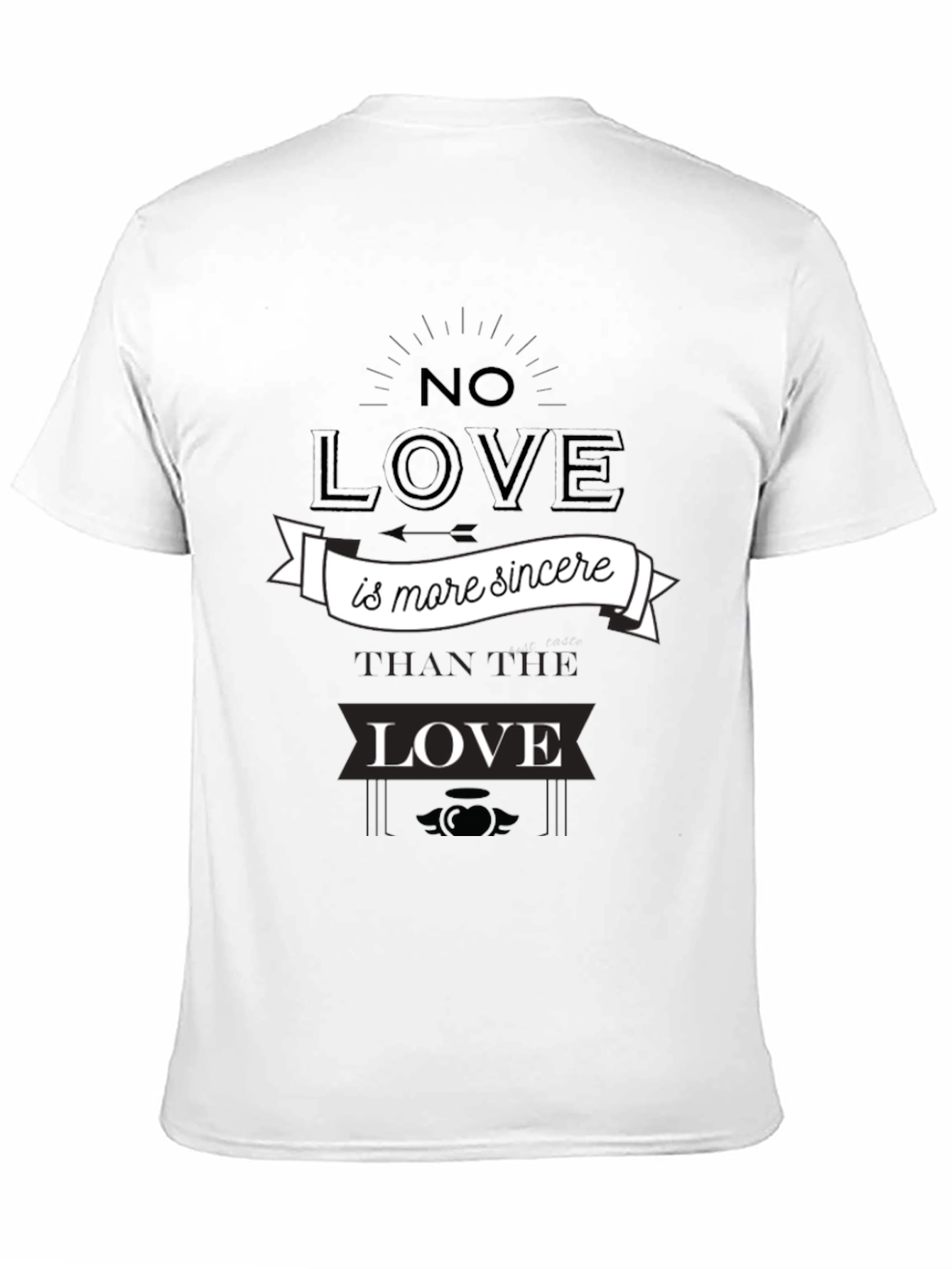 Sincere Love Graphic Tee - Black Cotton T-Shirt