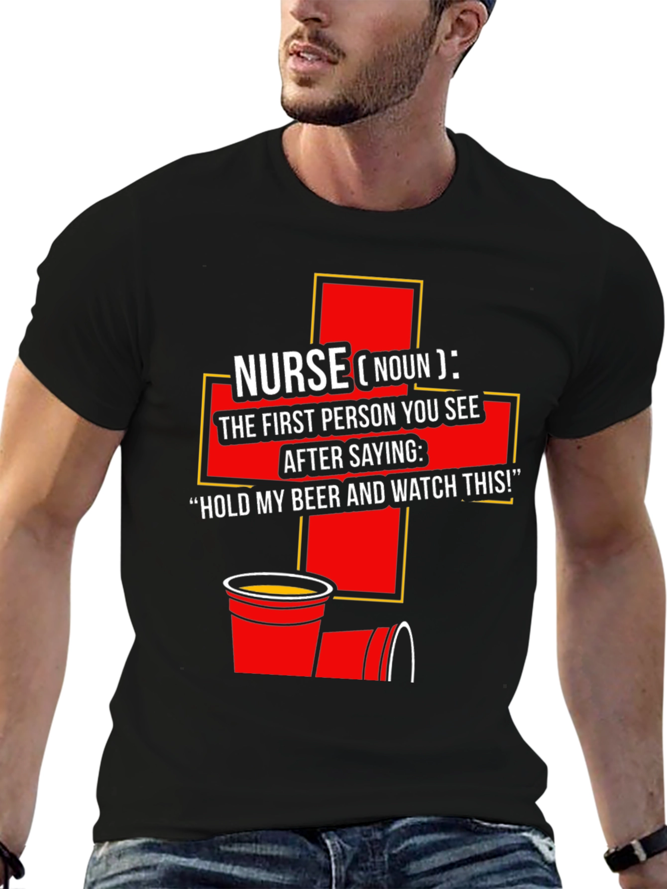 Nurse Definition Graphic Tee - Beer Humor