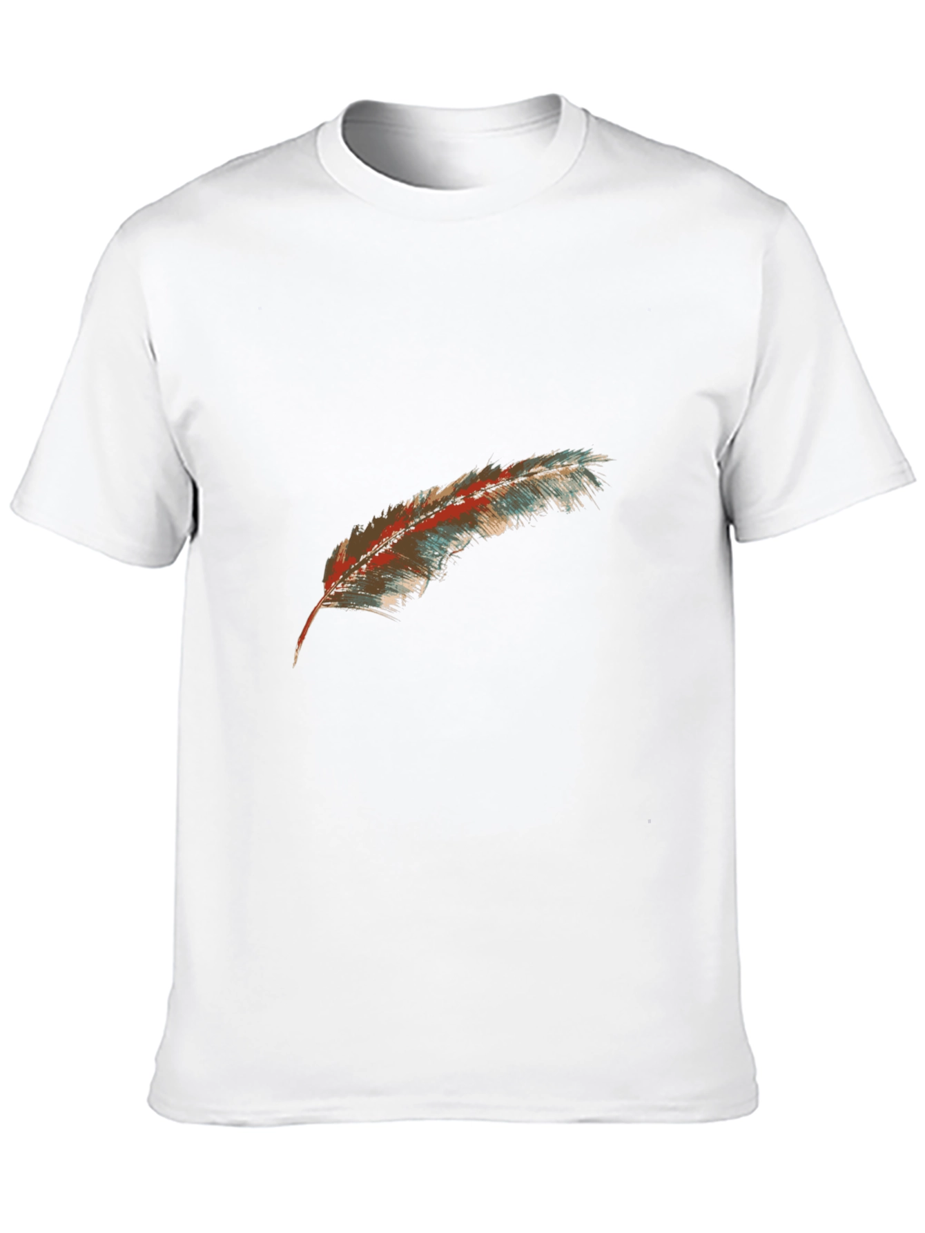 Feather Graphic Tee - Black Casual T-Shirt