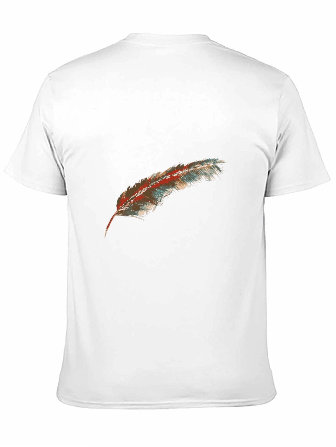 Feather Graphic Tee - Black Casual T-Shirt