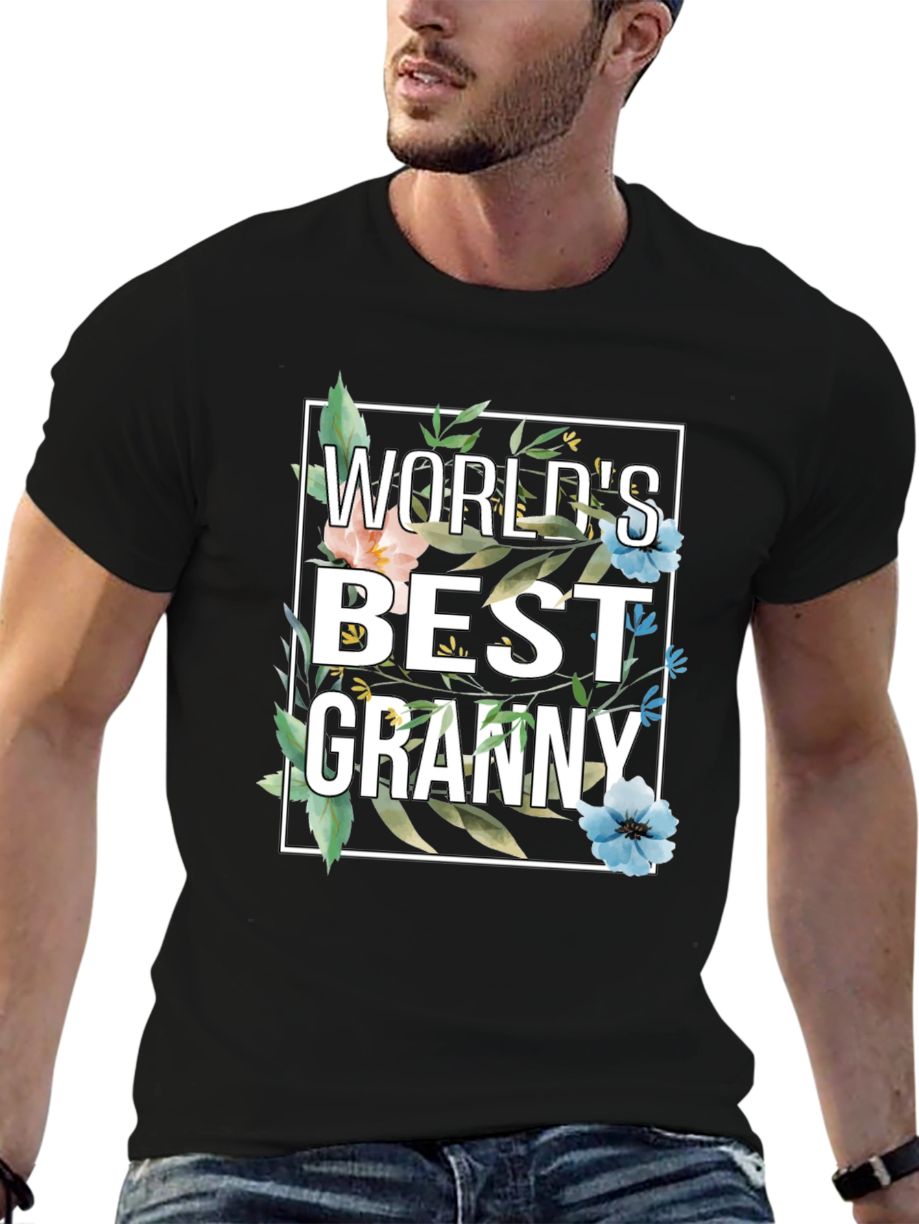 Worlds Best Granny Floral T-Shirt