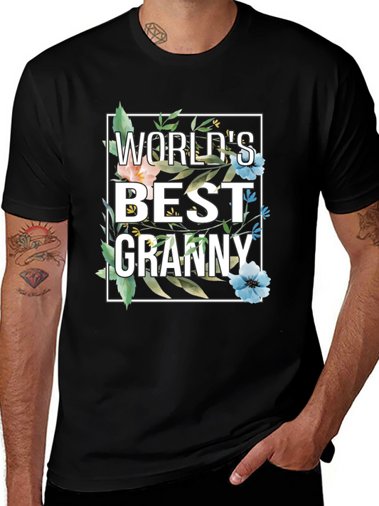 Worlds Best Granny Floral T-Shirt