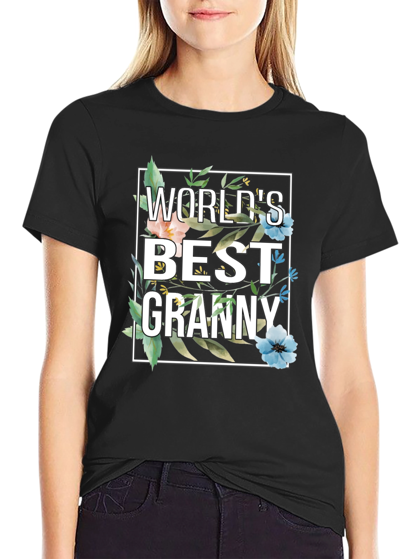 Worlds Best Granny Floral T-Shirt