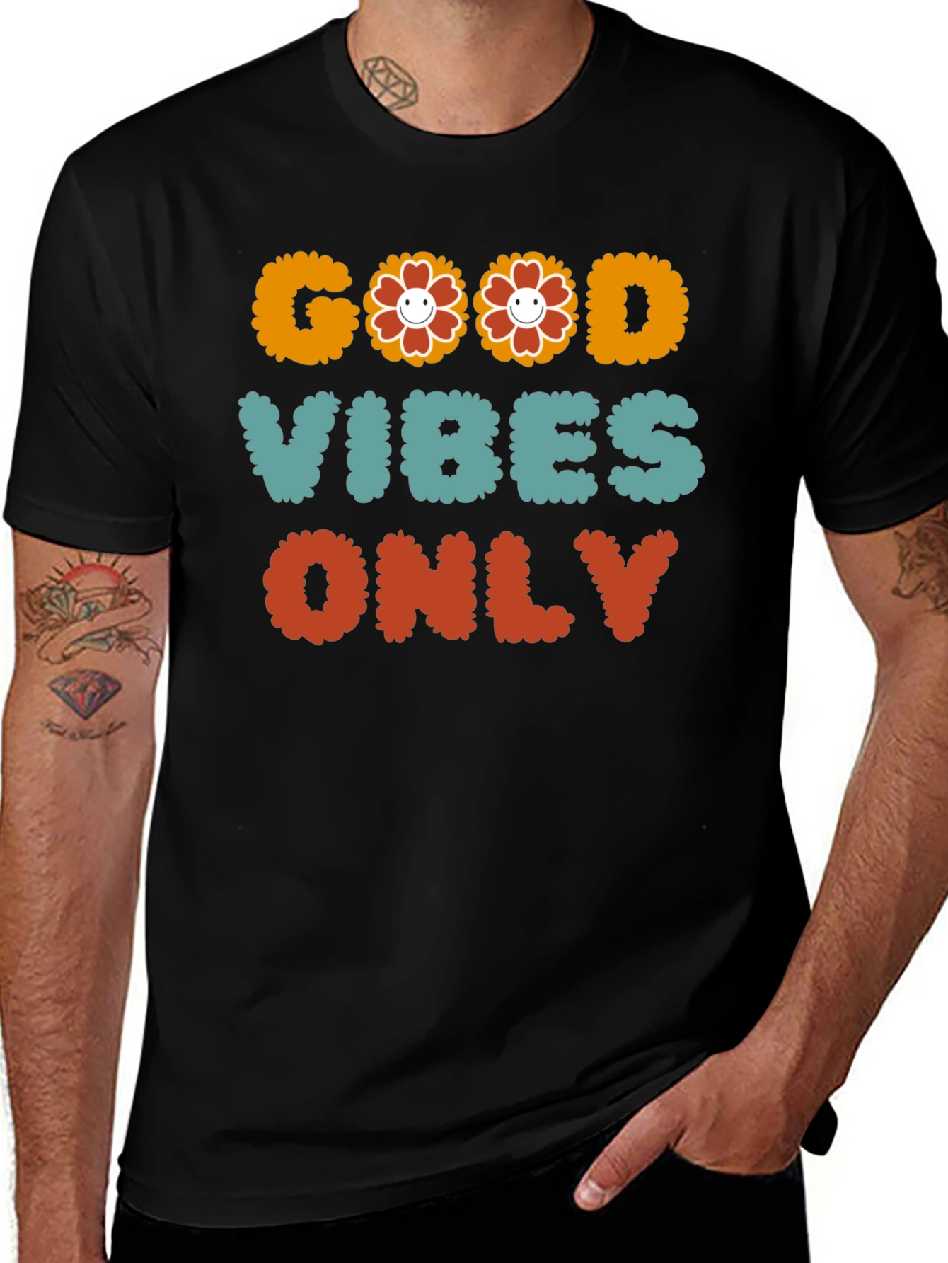 Good Vibes Only Graphic Tee - Positive Message T-Shirt