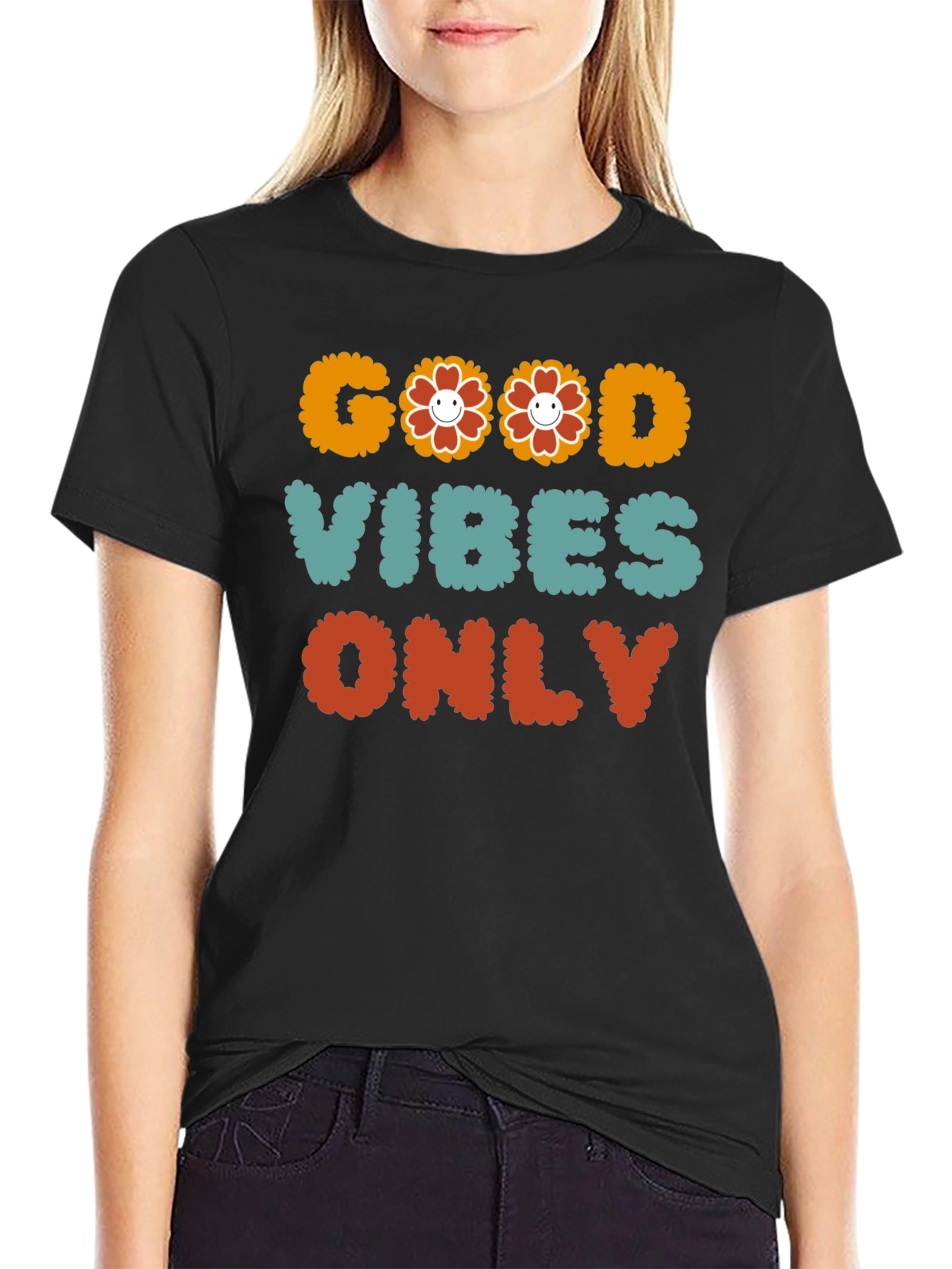 Good Vibes Only Graphic Tee - Positive Message T-Shirt