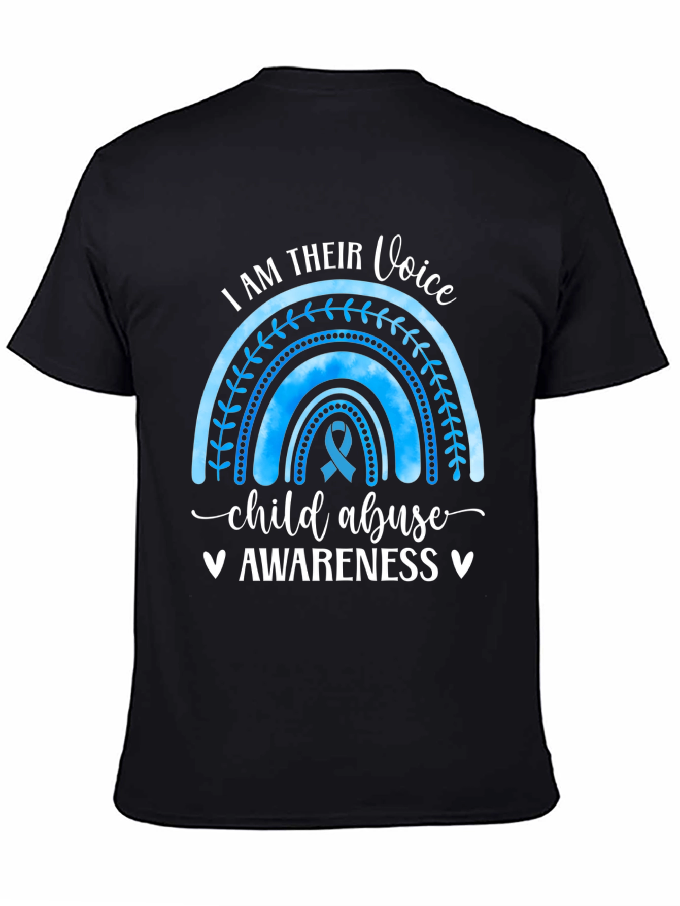 Child Abuse Awareness Rainbow Graphic Tee