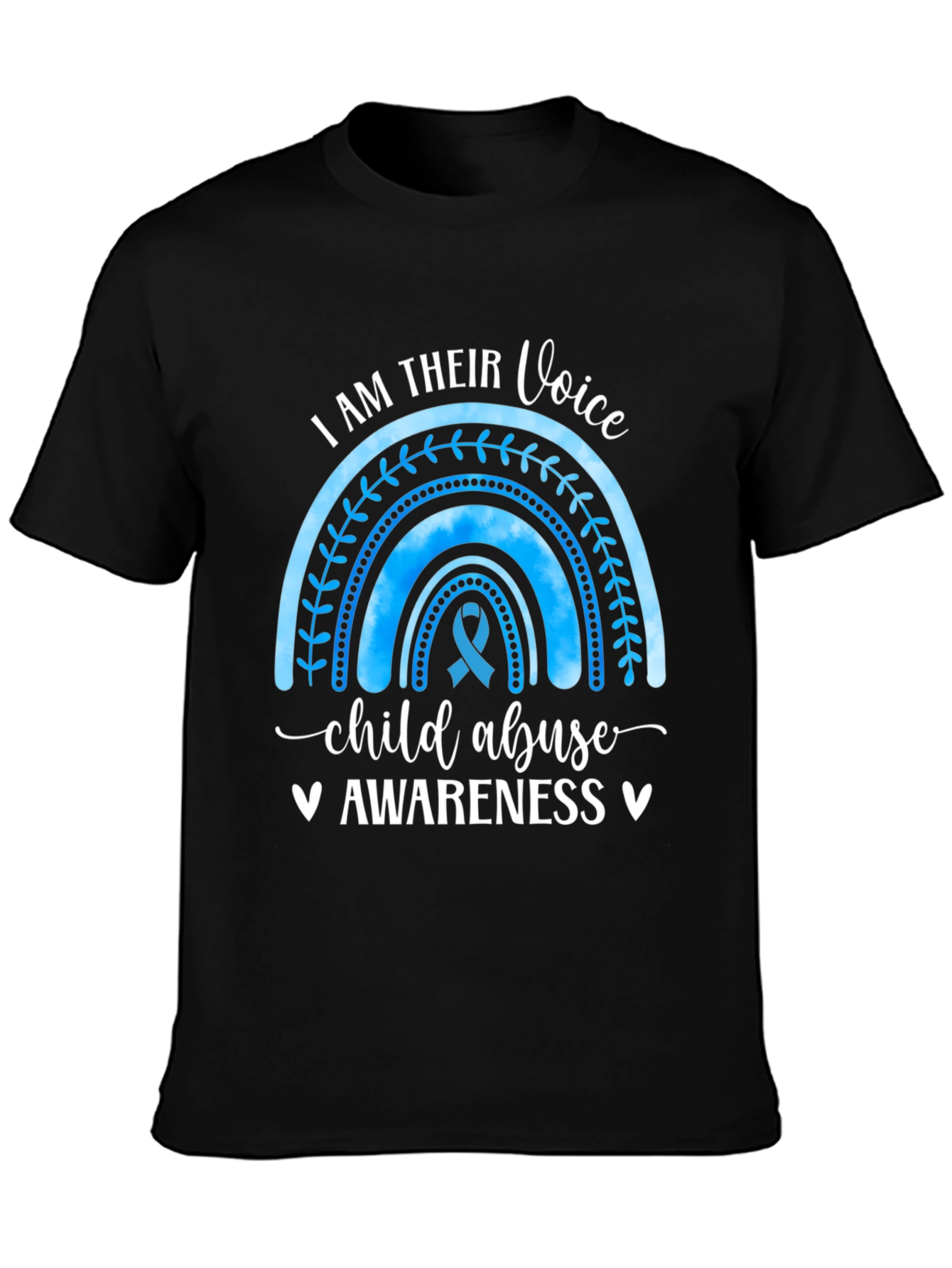 Child Abuse Awareness Rainbow Graphic Tee