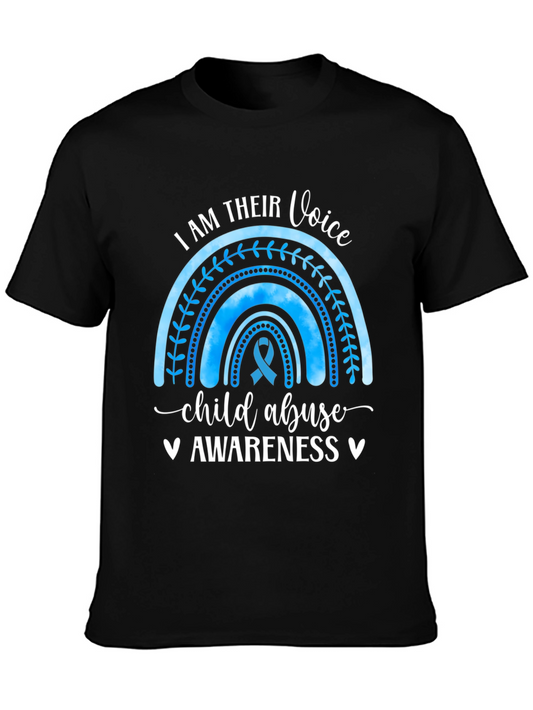 Child Abuse Awareness Rainbow Graphic Tee