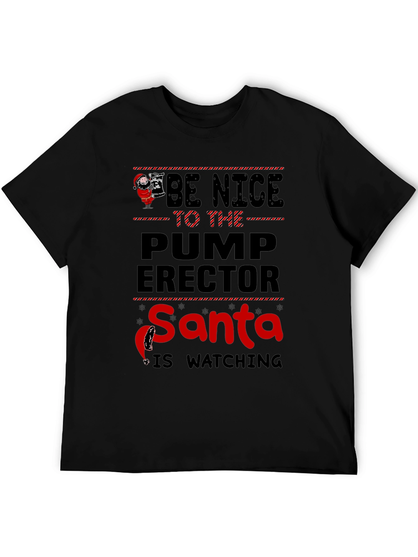 Funny Santa Pump Erector Christmas T-Shirt