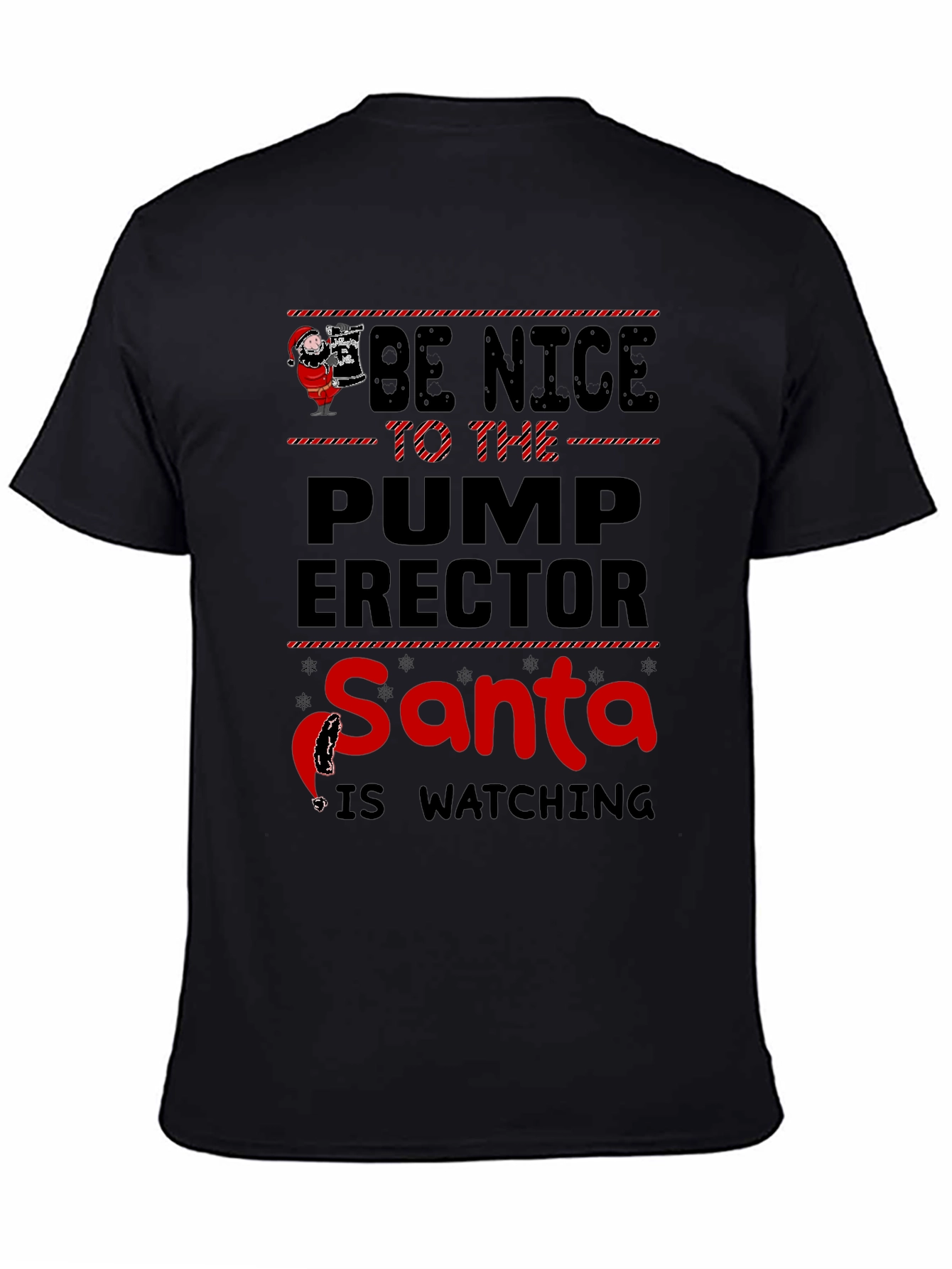 Funny Santa Pump Erector Christmas T-Shirt
