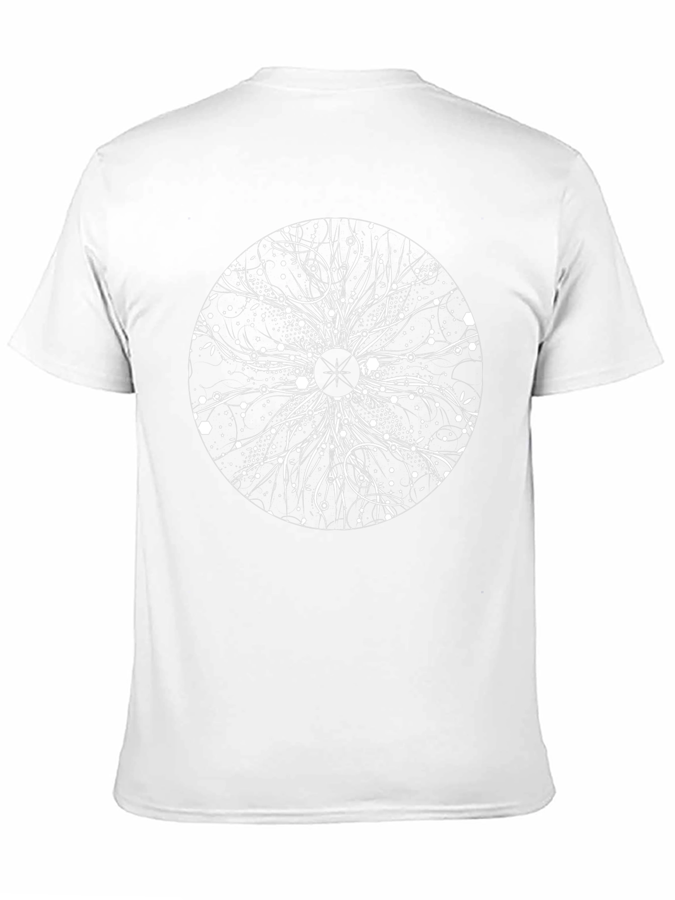 Abstract Cosmic Tree Black T-Shirt