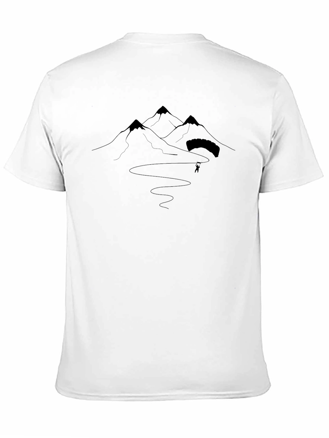Mountain Paragliding Graphic Tee - Black