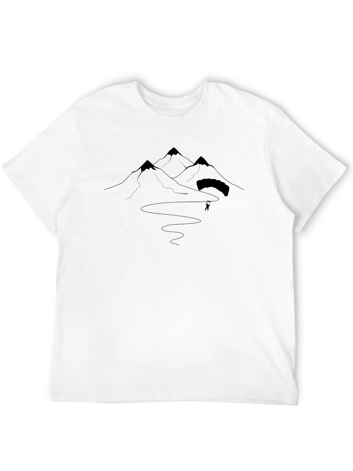 Mountain Paragliding Graphic Tee - Black