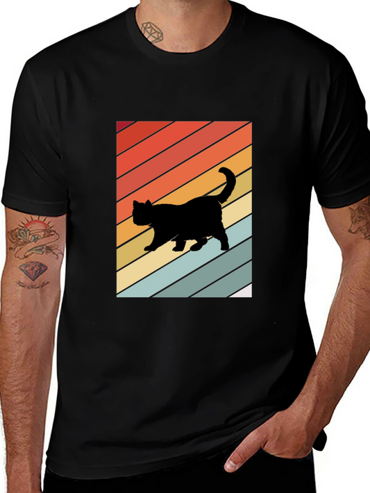 Retro Cat Silhouette T-Shirt