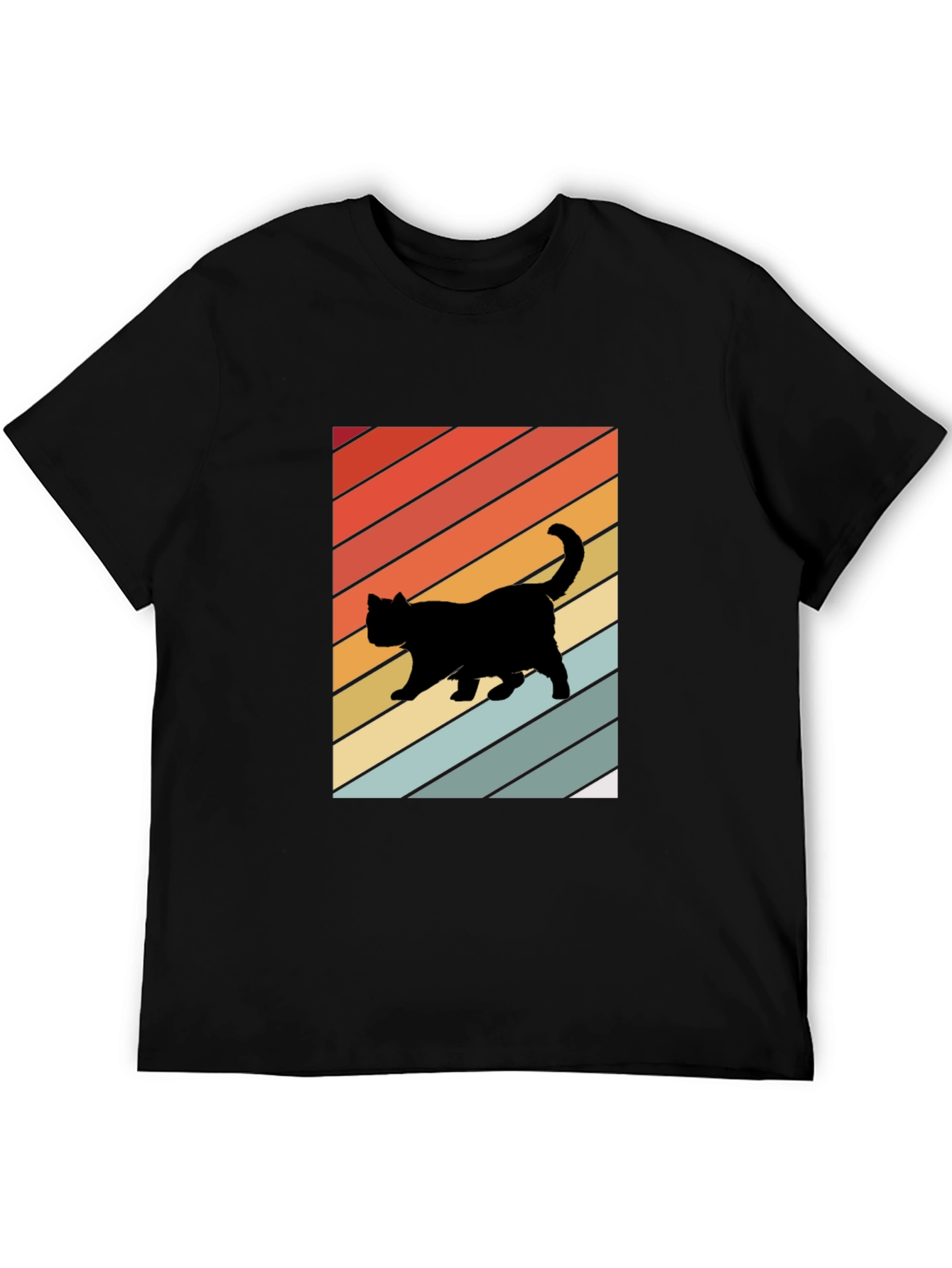Retro Cat Silhouette T-Shirt
