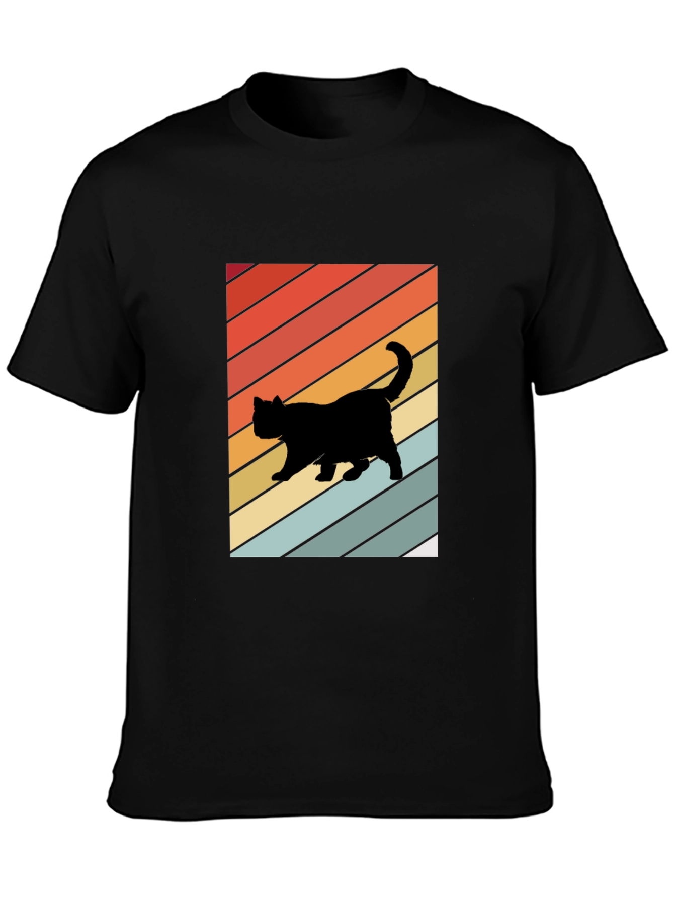 Retro Cat Silhouette T-Shirt