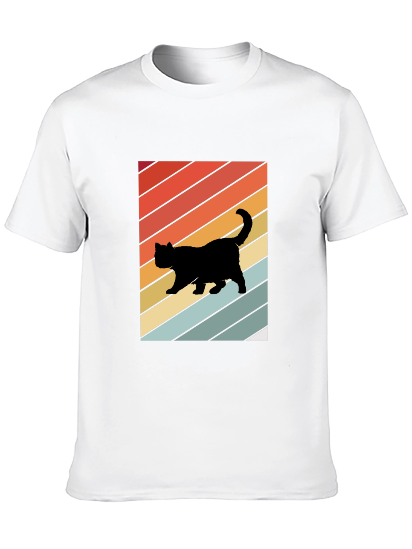Retro Cat Silhouette T-Shirt