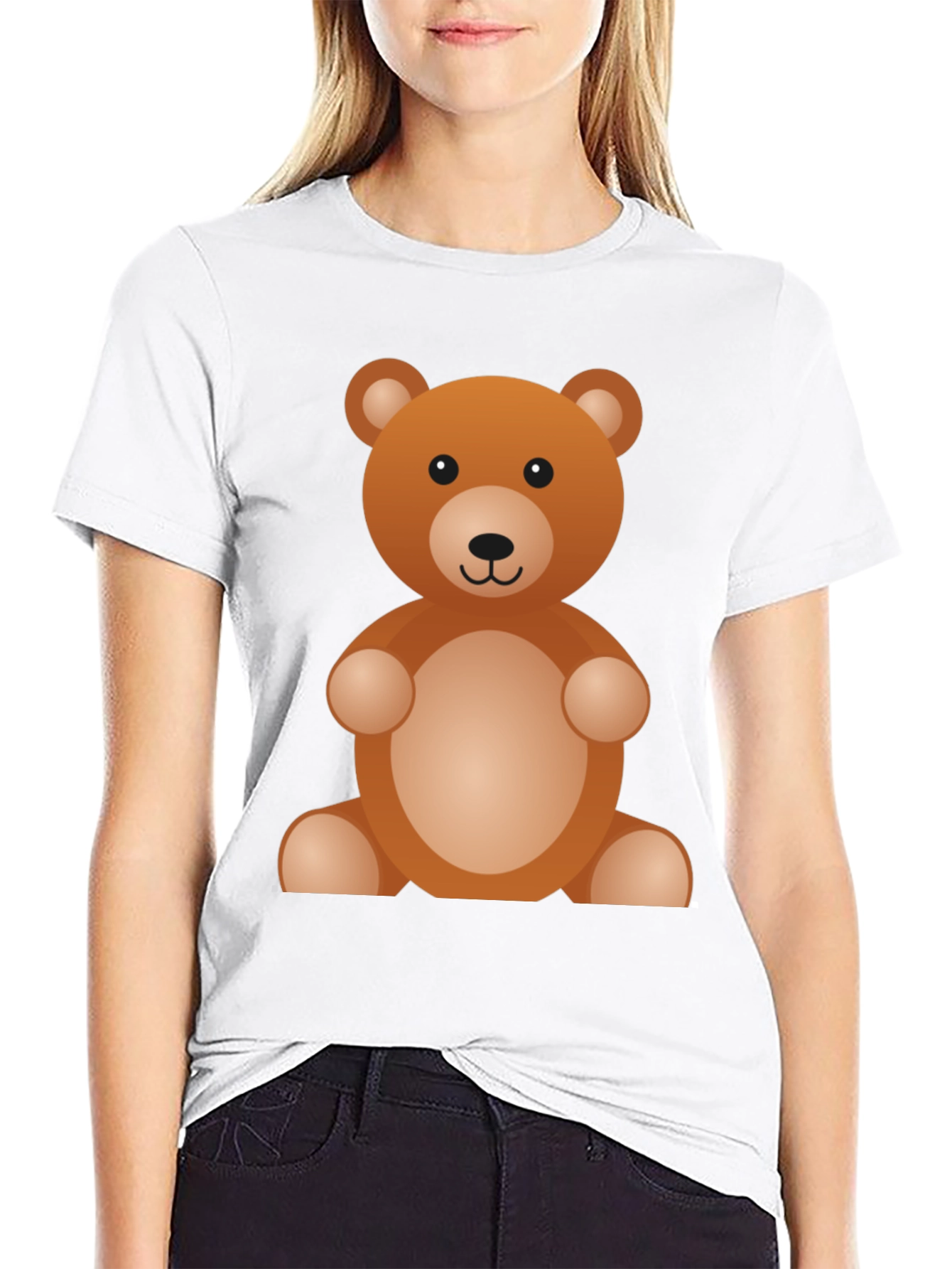 Cute Teddy Bear Graphic T-Shirt - Soft Cotton Blend